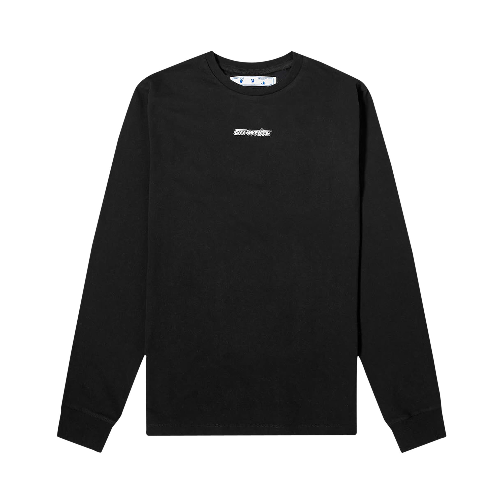Off-White Marker Long-Sleeve Tee 'Black/Blue' | Men's Size S