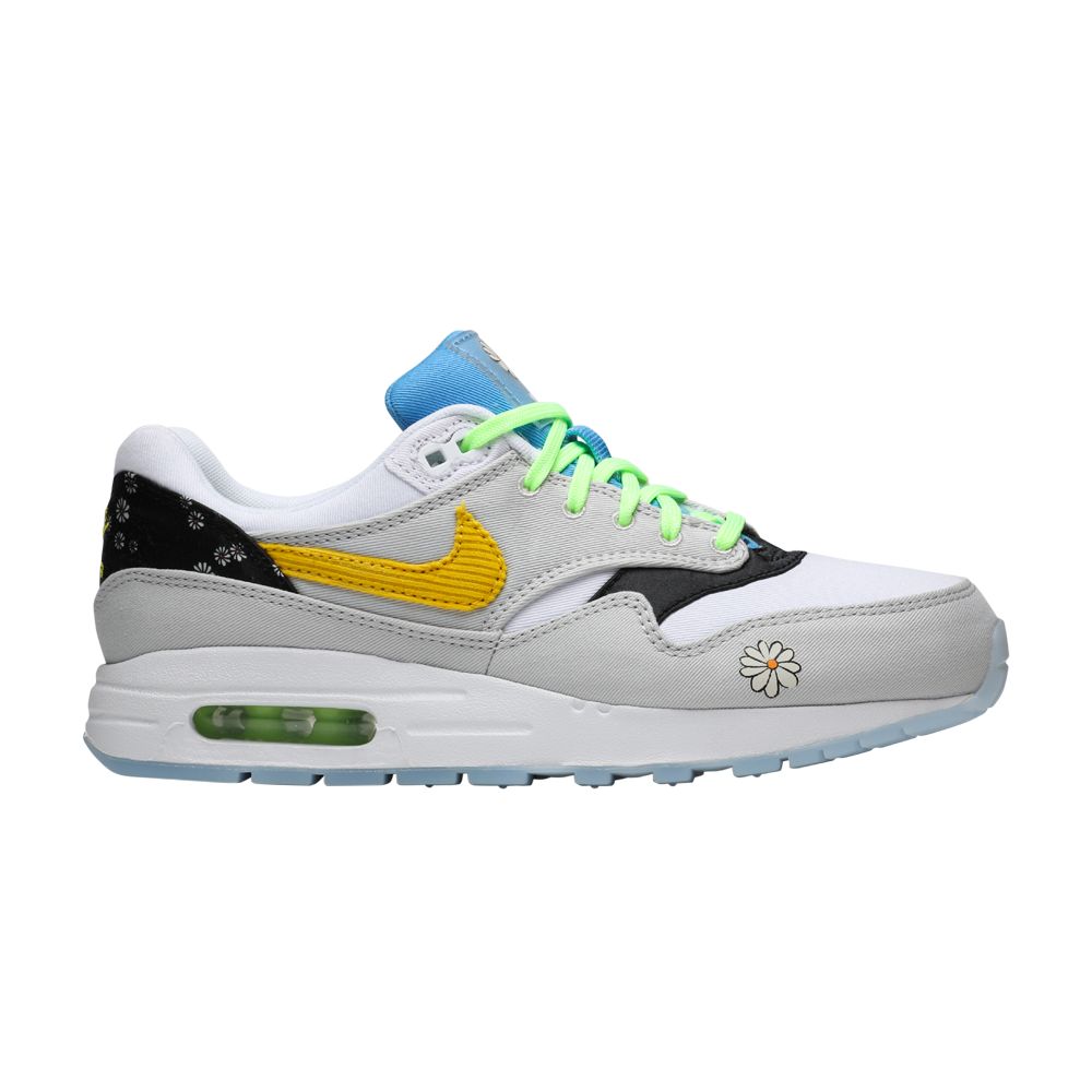Pre-owned Nike Air Max 1 Gs 'daisy' | Grey | Kid's Size 4.5 In Gray