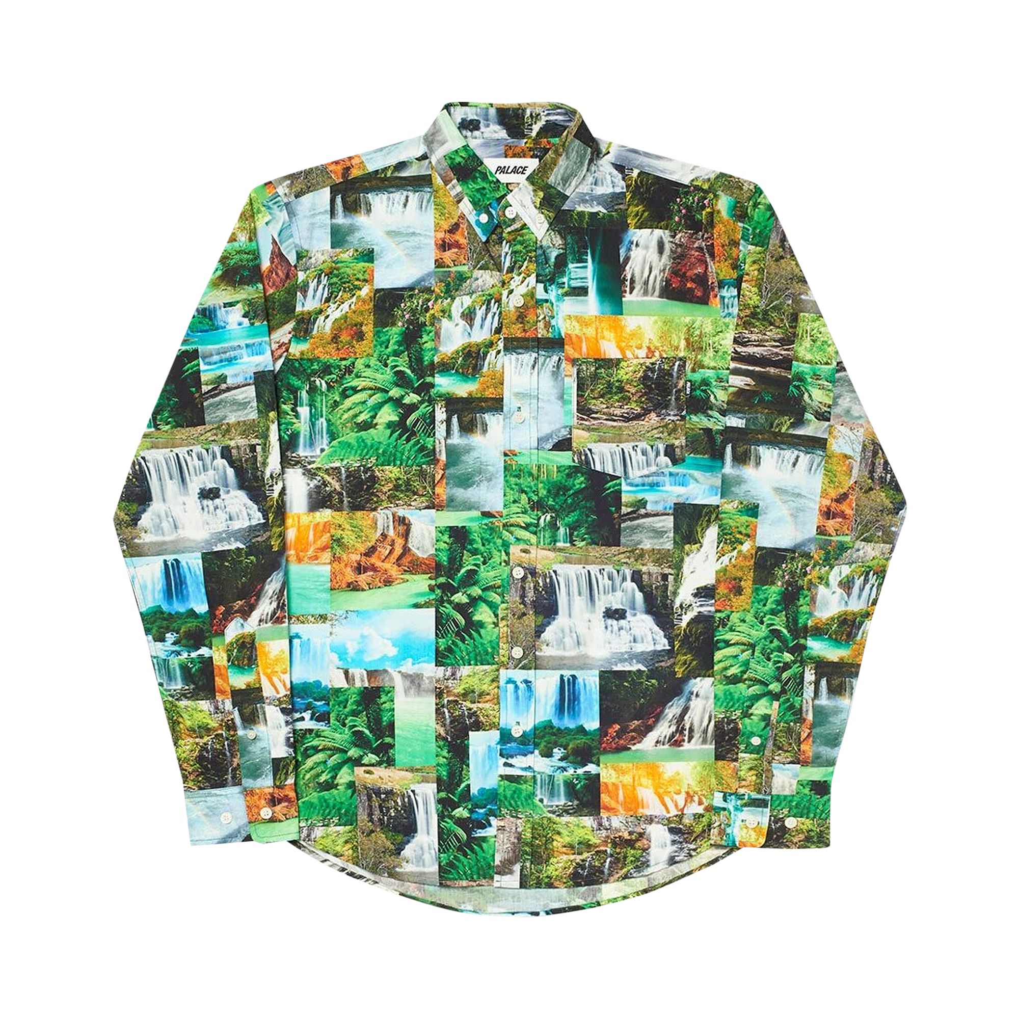 Pre-owned Palace Das Water Falls Shirt 'green' | Men's Size M