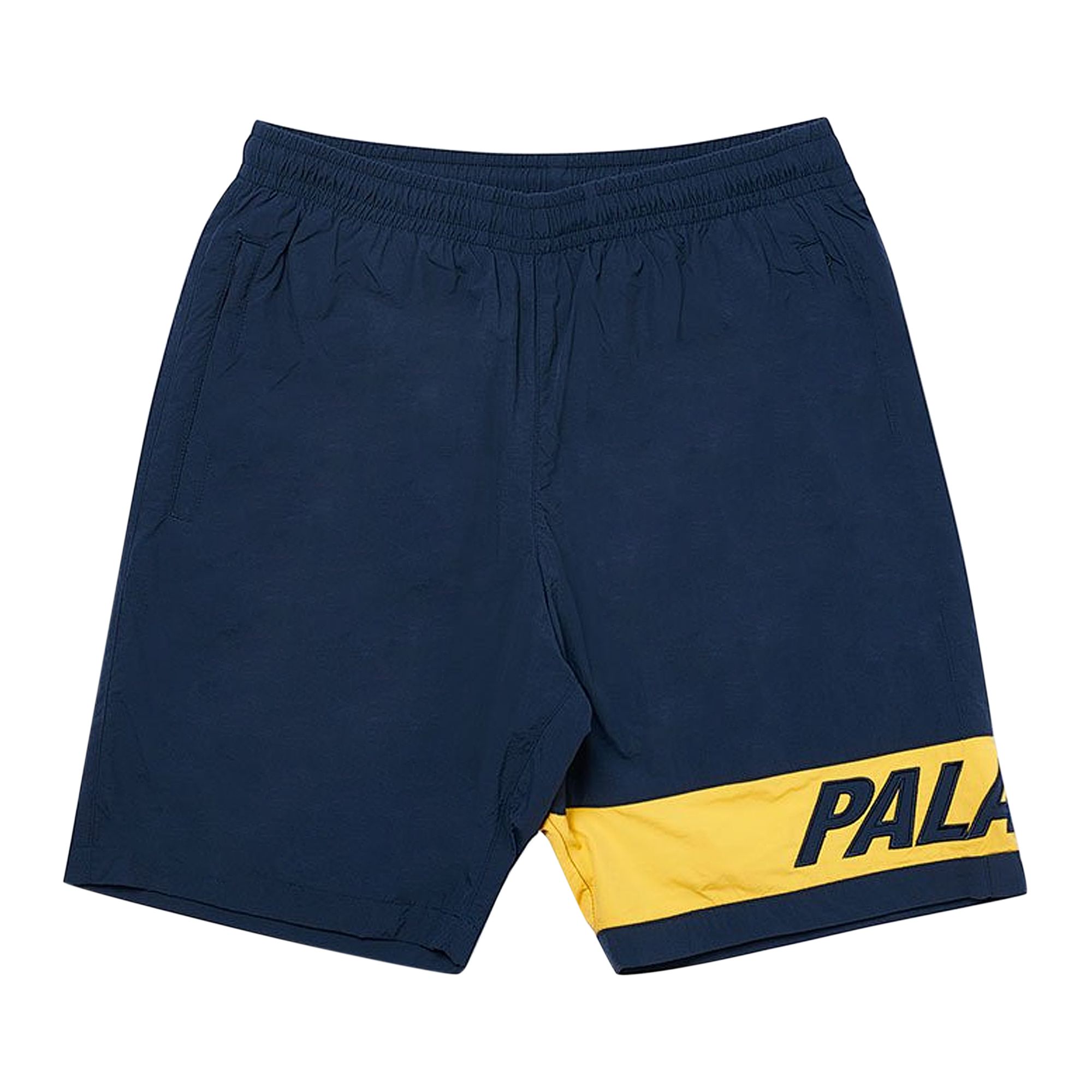 Pre-owned Palace Side Short 'navy/yellow' In Blue