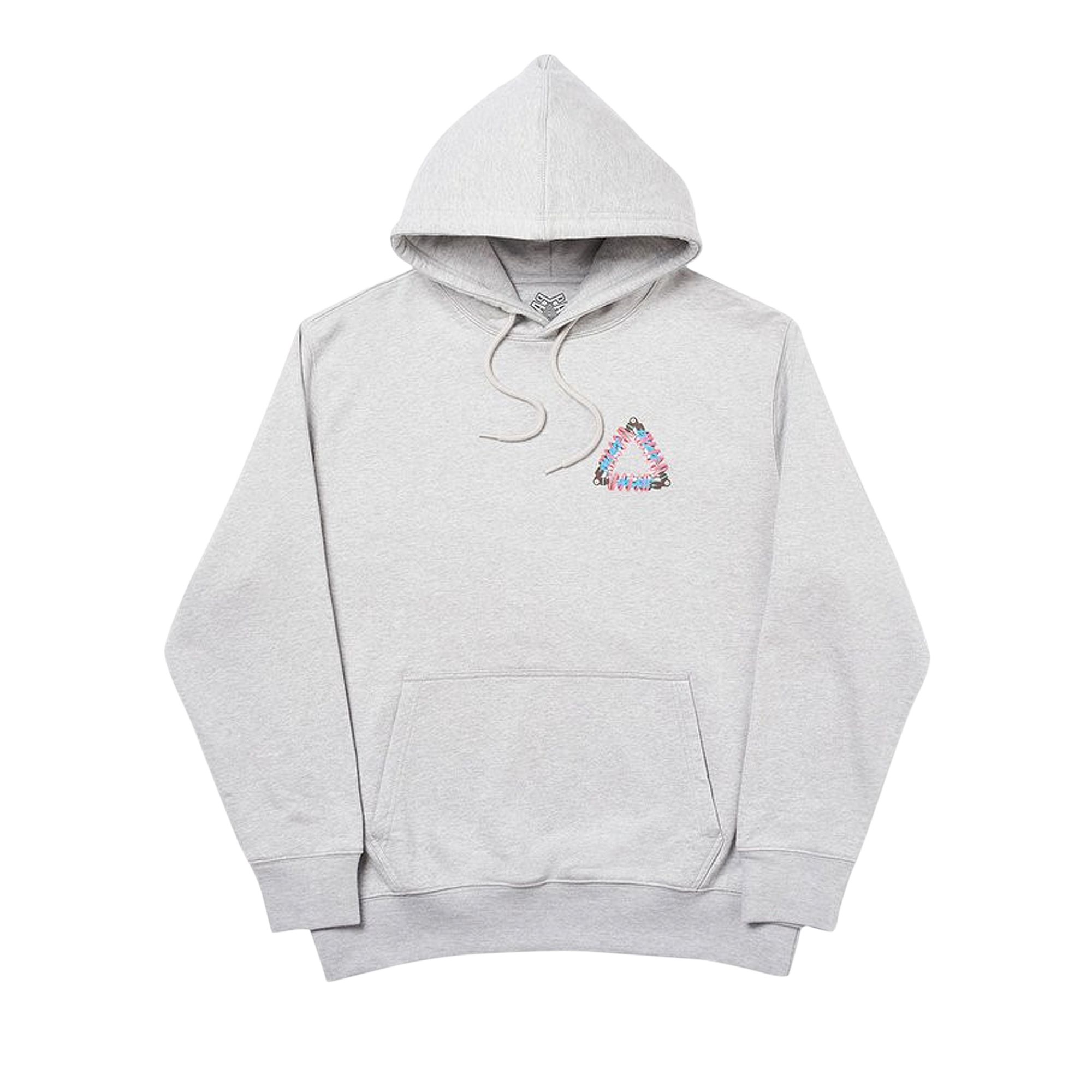 Pre-owned Palace Tri-pumping Hood 'grey Marl' | Men's Size L In Gray