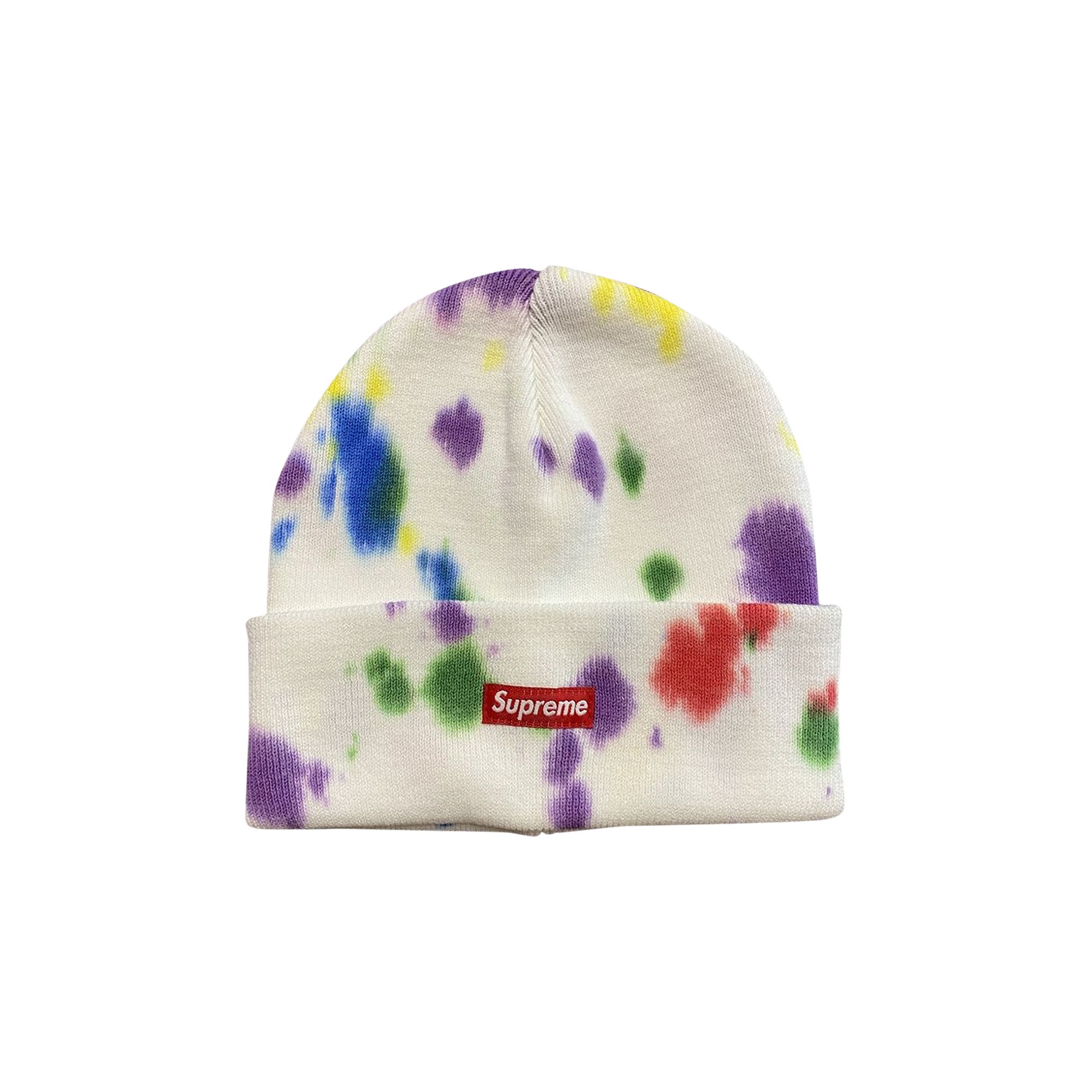 Supreme Splatter Dyed Beanie 'White' | Men's Size Onesize