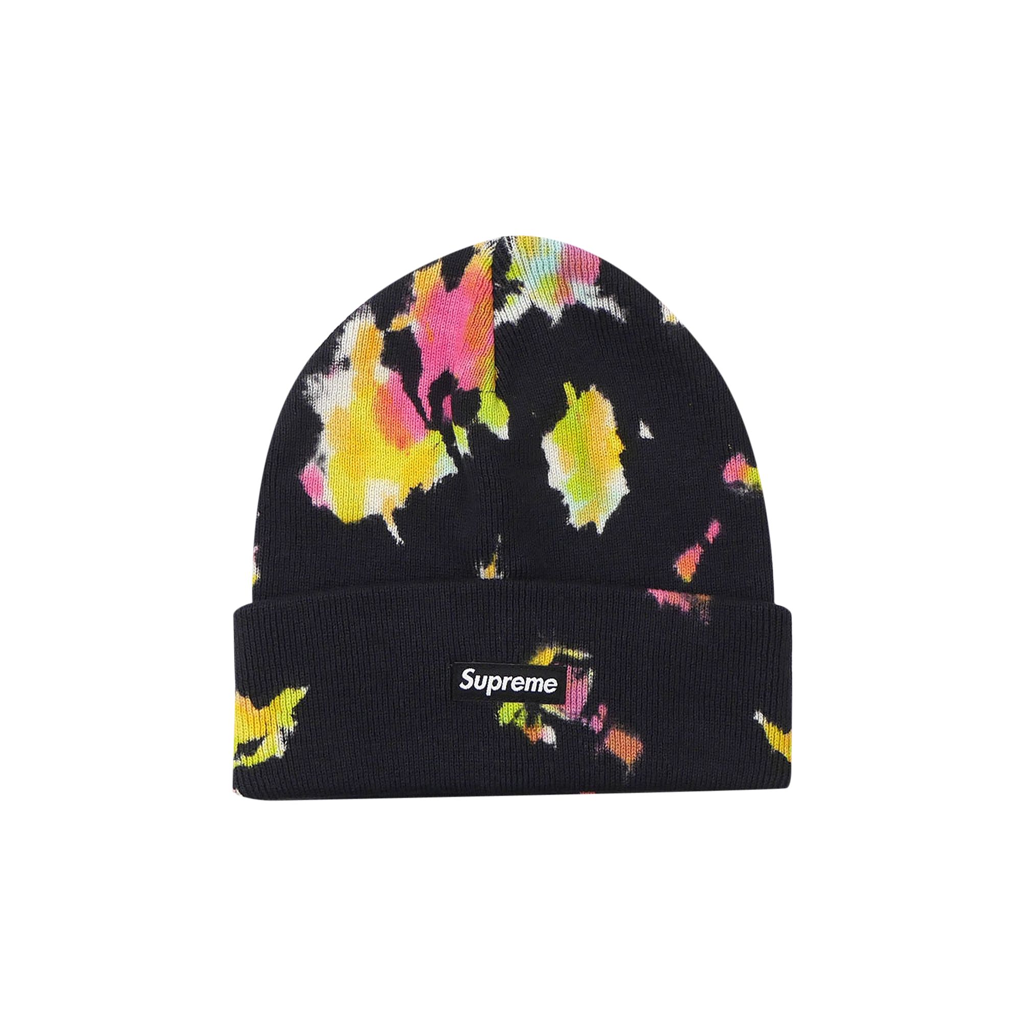 Supreme Splatter Dyed Beanie 'Black' | Men's Size Onesize