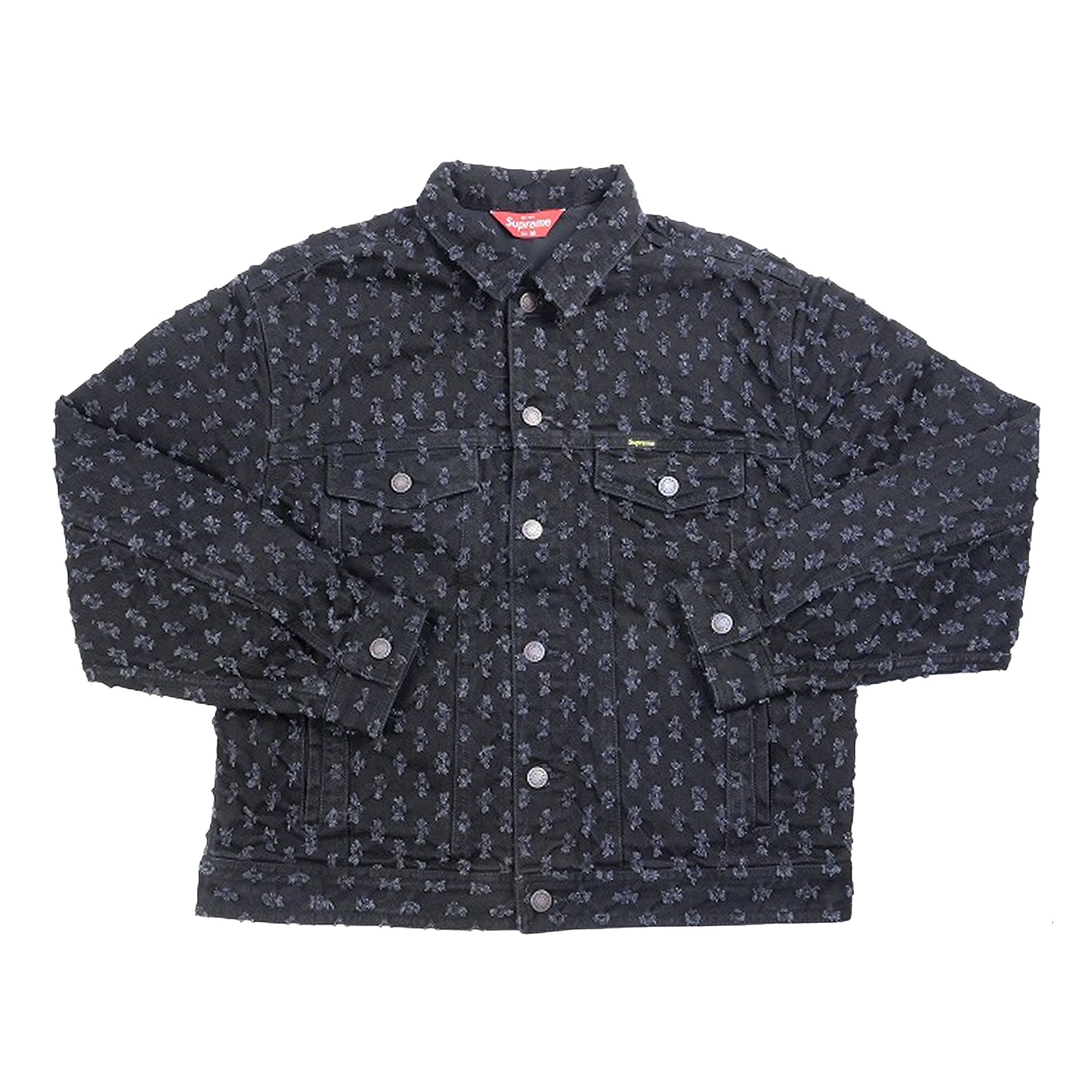 Supreme Hole Punch Denim Trucker Jacket 'Black' | Men's Size M