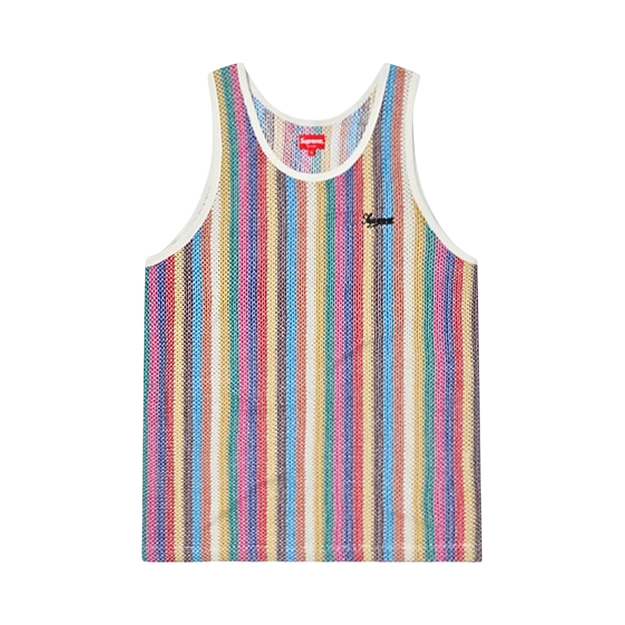 Pre-owned Supreme Knit Stripe Tank Top 'multicolor' In Multi-color