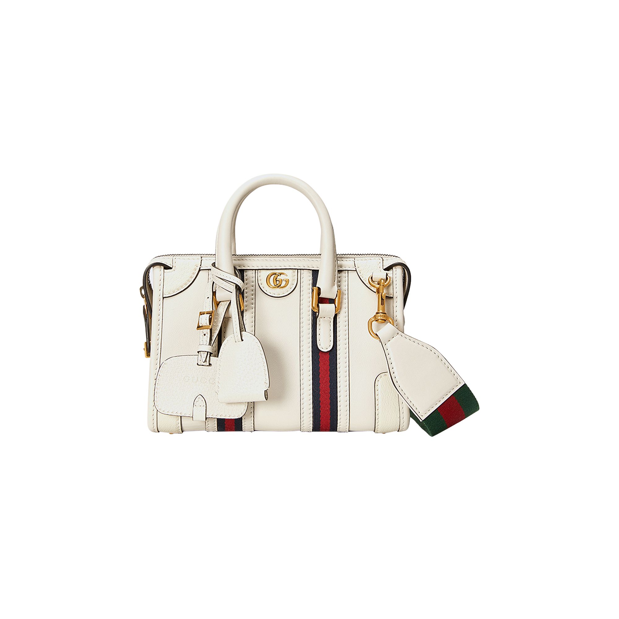 Pre-owned Gucci Mini Top Handle Bag With Double G 'white' | Men's Size Onesize