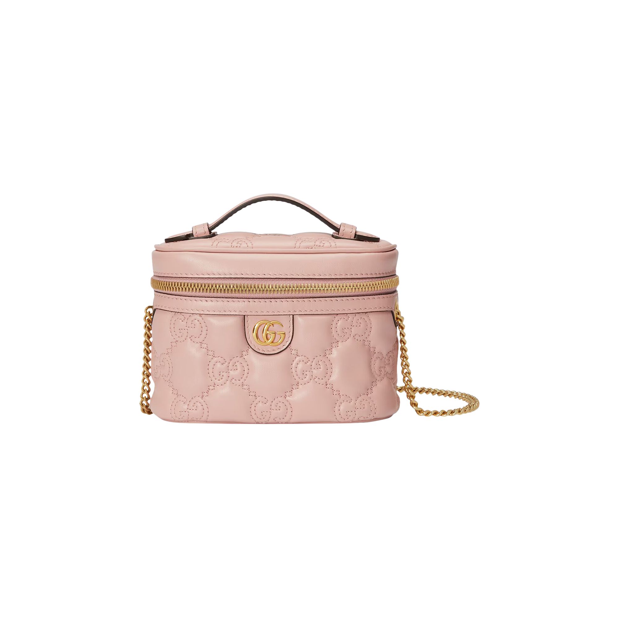 GUCCI GUCCI GG MATELASSÉ TOP HANDLE MINI BAG 'PINK'