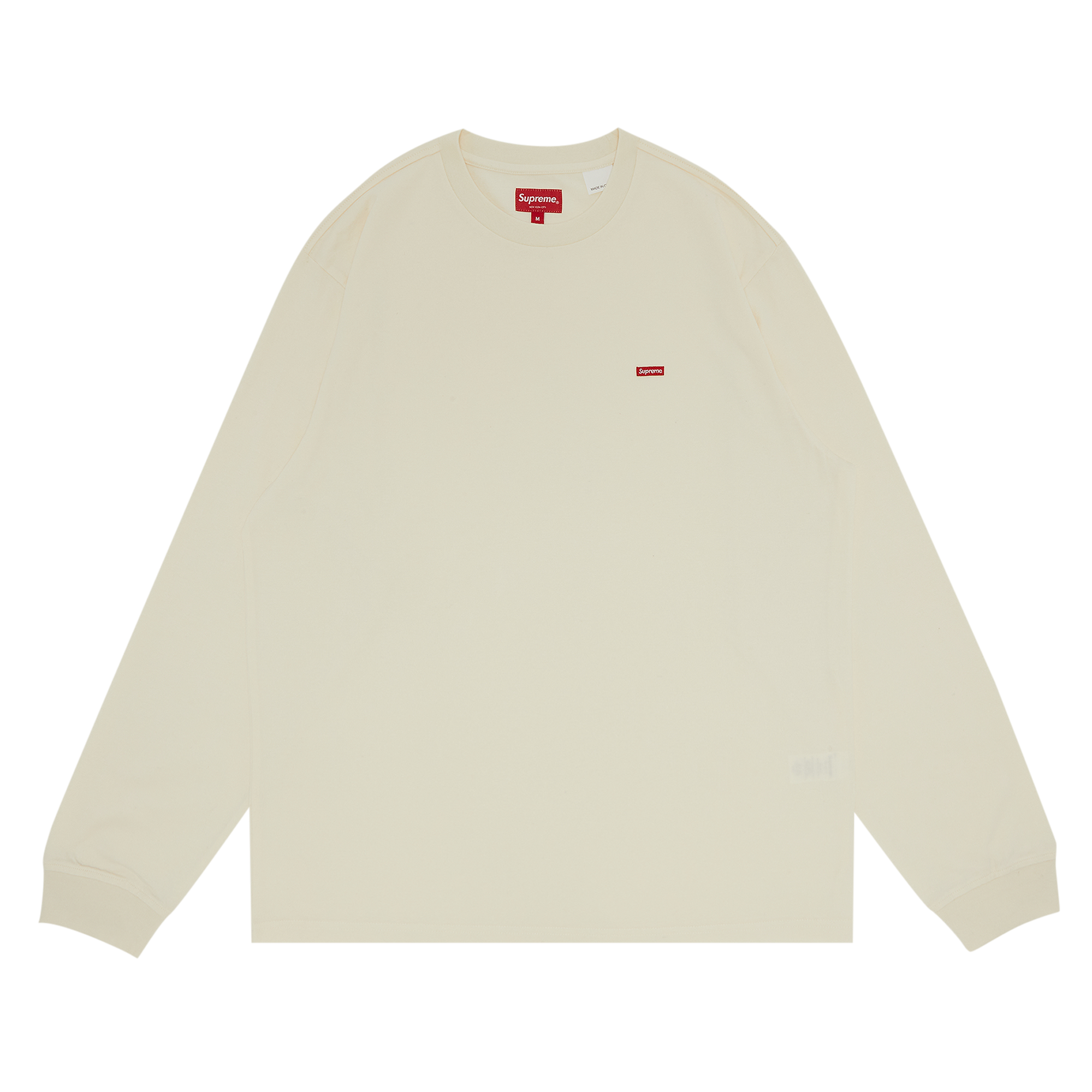Pre-owned Supreme Small Box Long-sleeve Tee 'natural' In Cream
