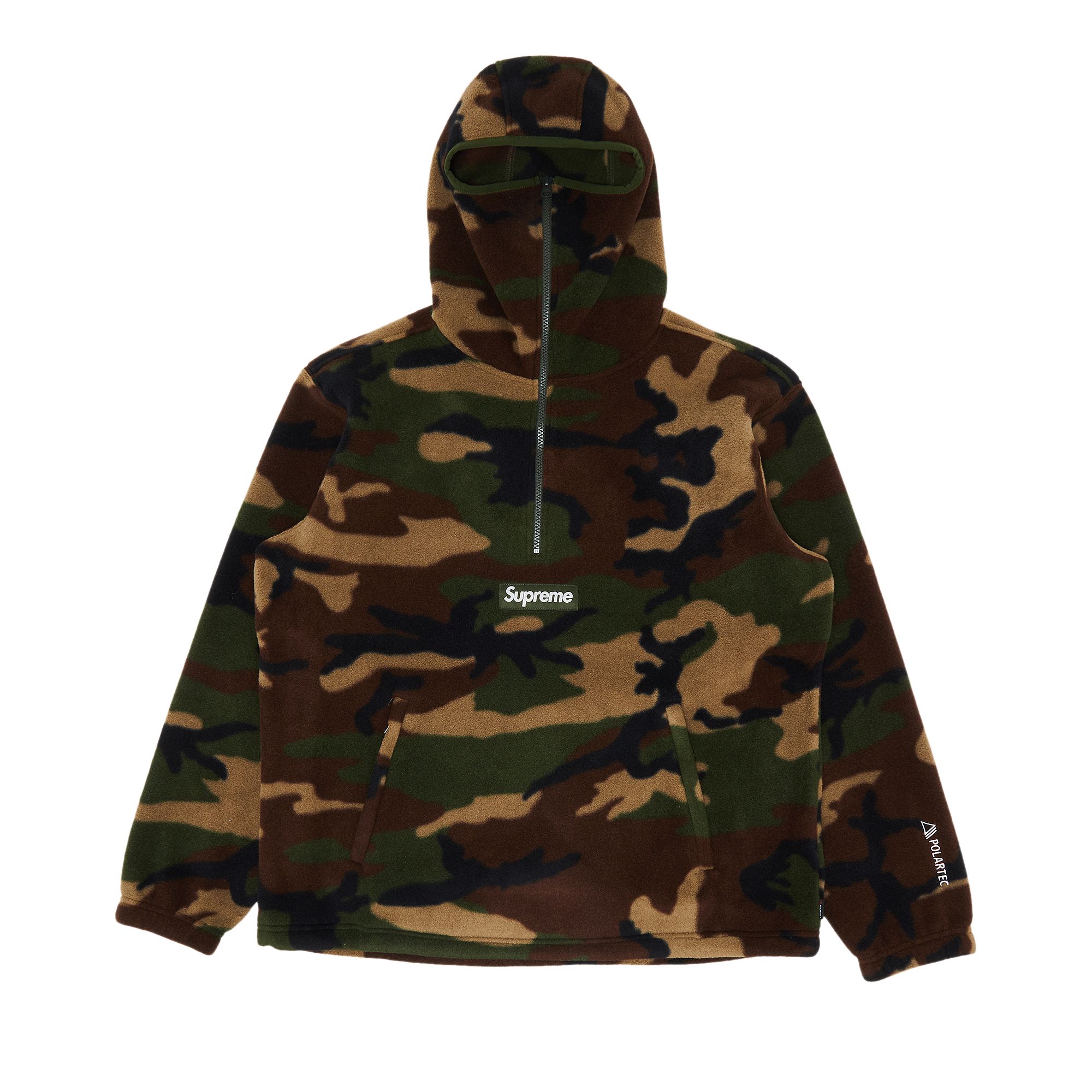 Supreme x Polartec Facemask Half Zip Pullover 'Woodland Camo' | Multi-Color | Men's Size M