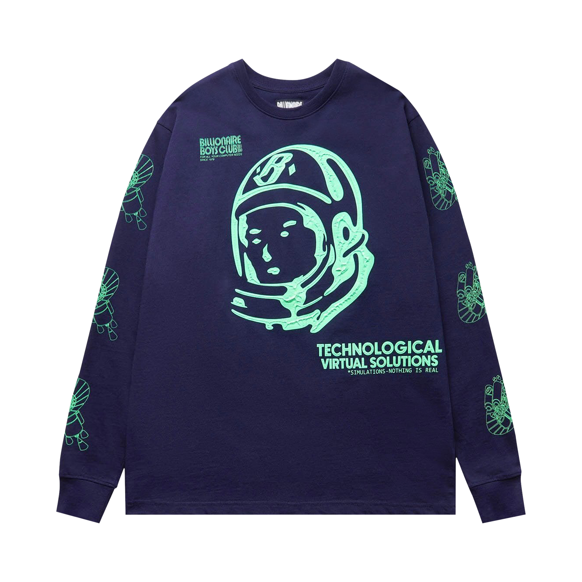 Pre-owned Billionaire Boys Club Systematic Long-sleeve Tee 'evening Blue'