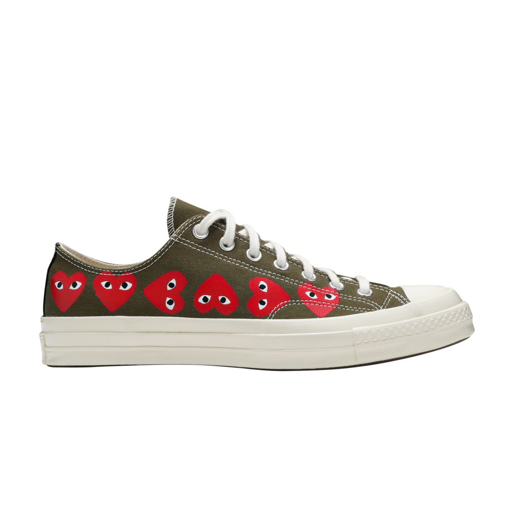 Converse Comme des Garçons Play x Chuck 70 Low Top 'Multi Heart' | Green | Men's Size 11