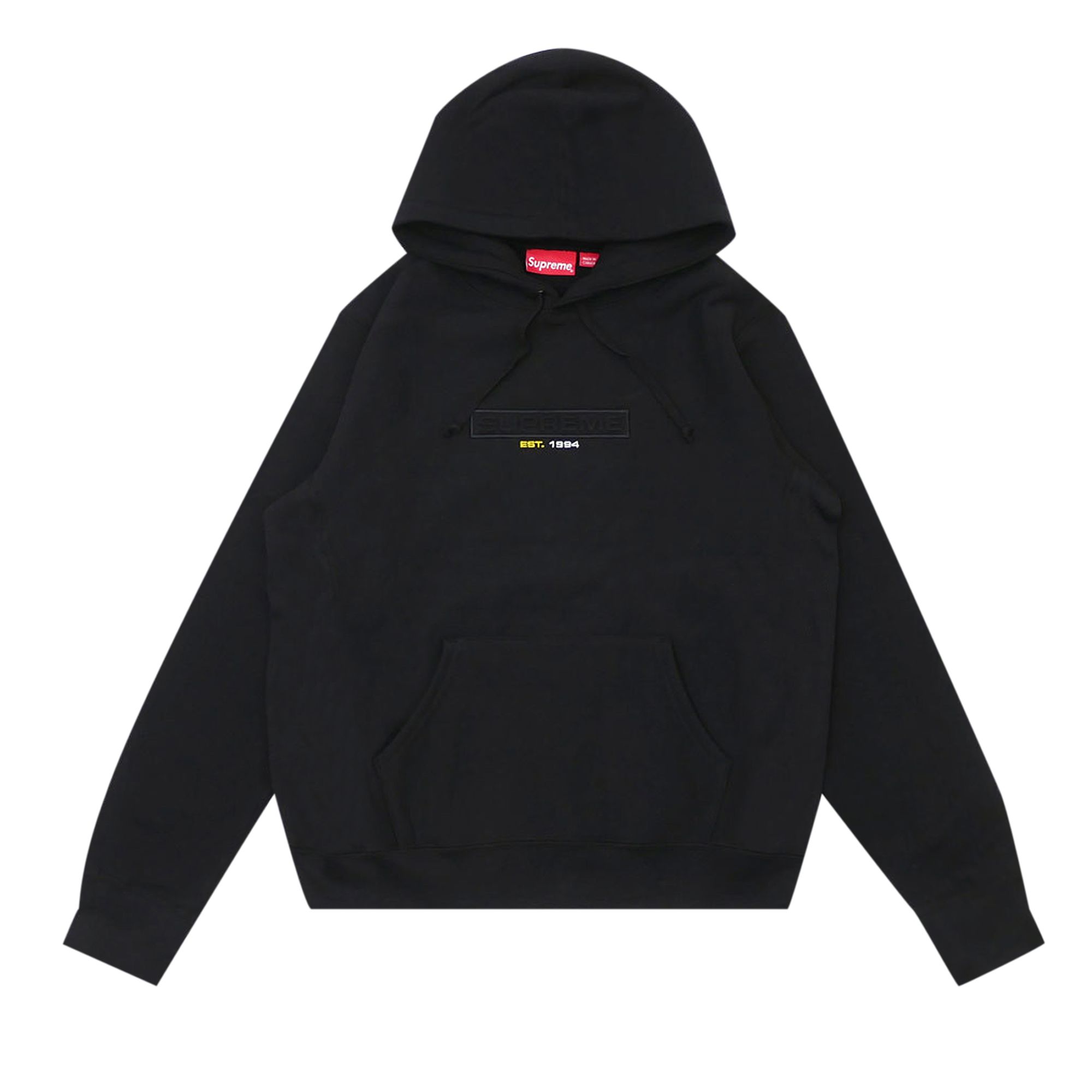 Pre-owned Supreme Embossed Logo Hooded Sweatshirt 'black' | Men's Size M
