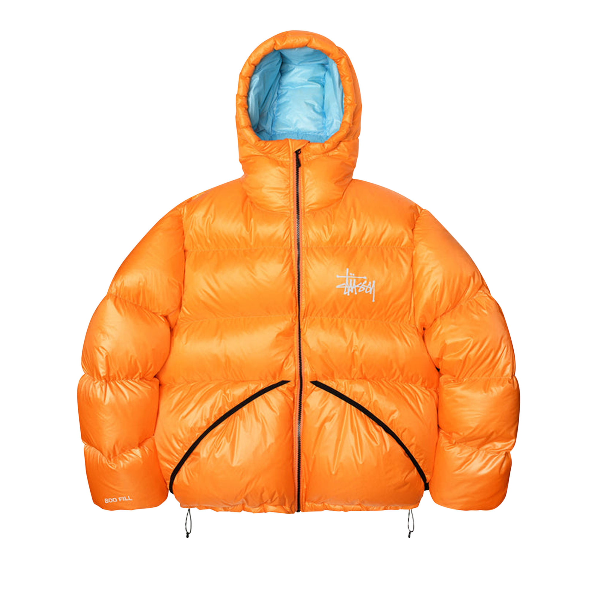 Pre-owned Stussy Micro Ripstop Down Parka 'orange'