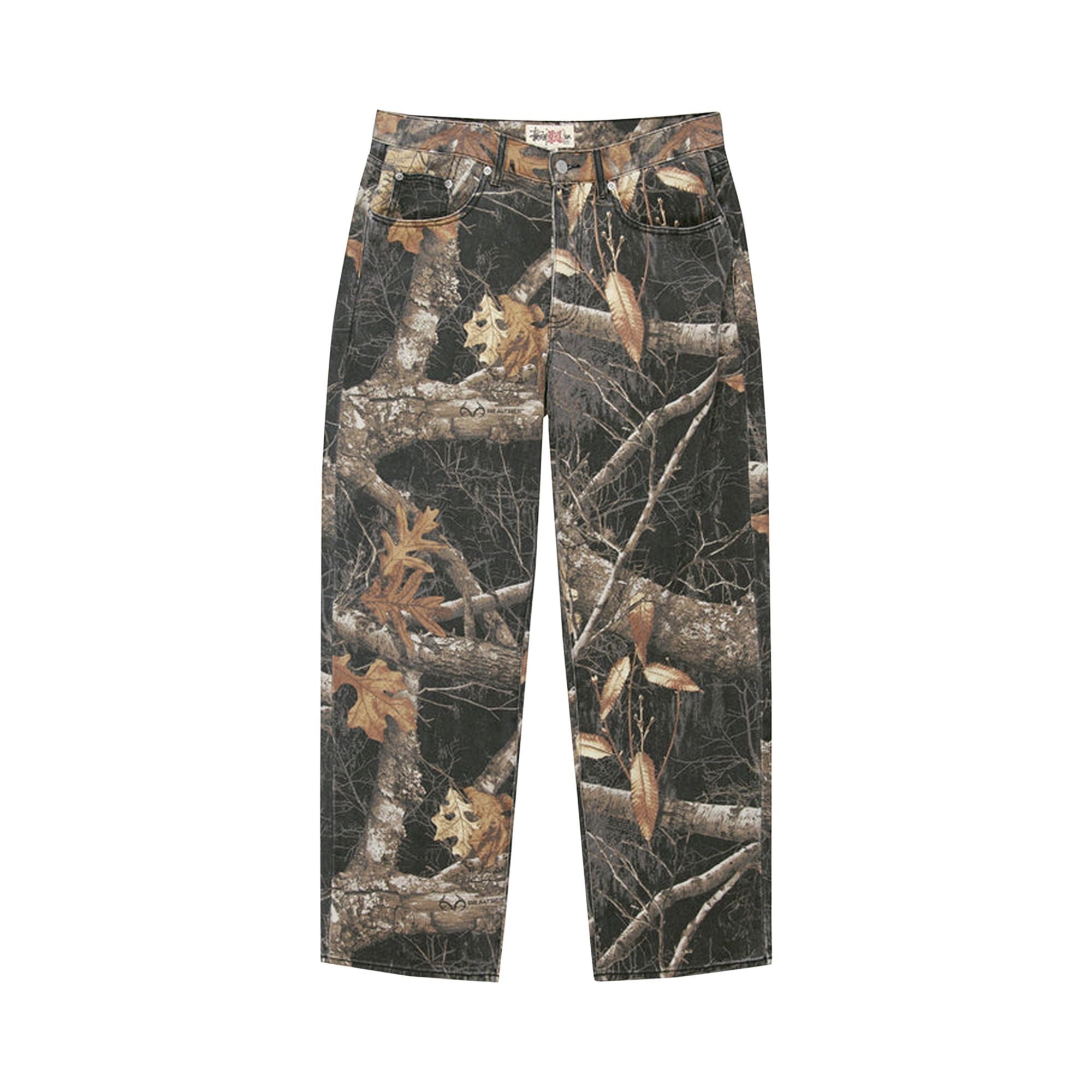 Pre-owned Stussy Realtree Edge Big Ol' Jean 'black' In Multi-color