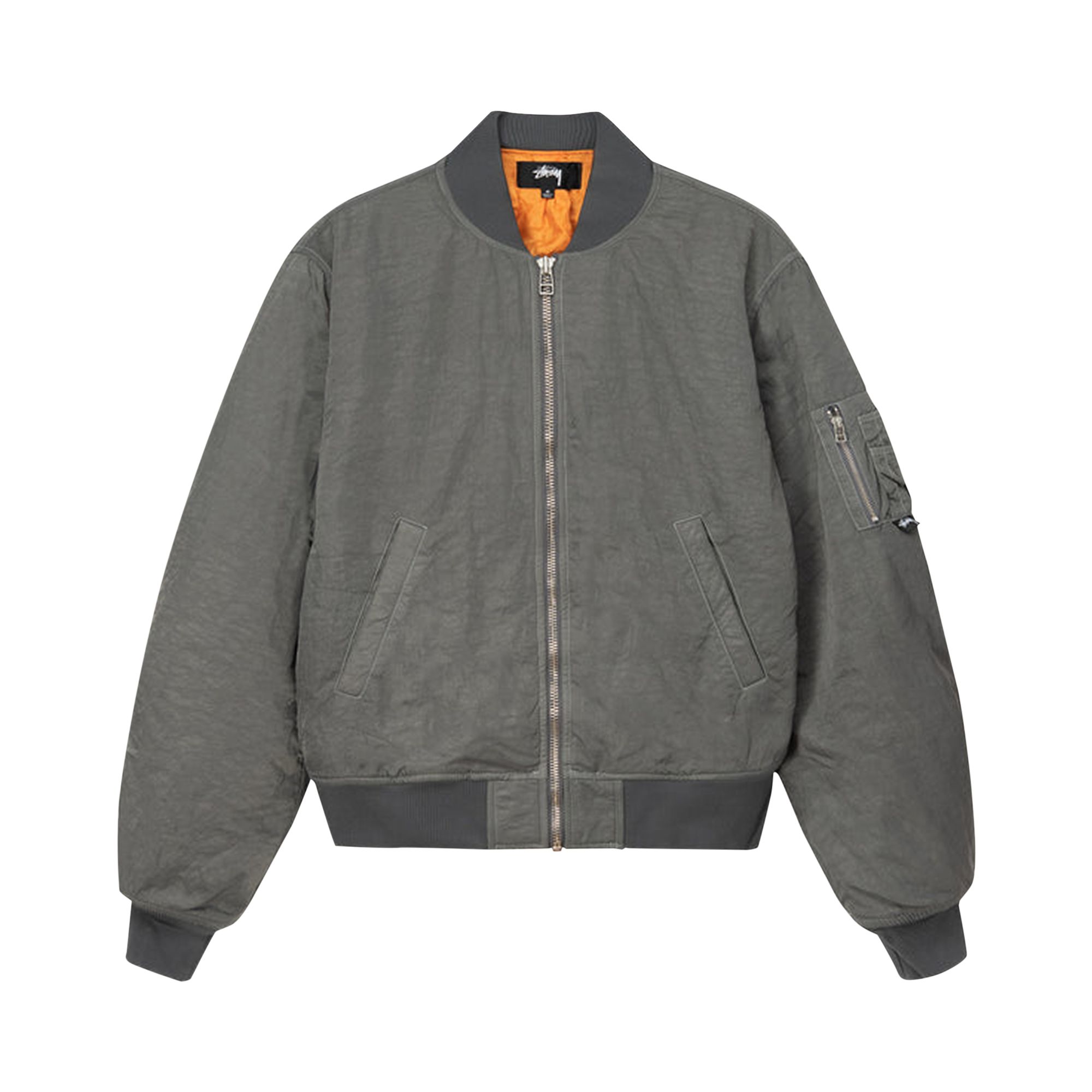 Stussy Dyed Nylon Bomber 'Charcoal' | Grey | Men's Size L
