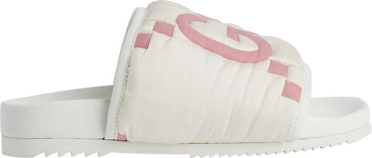 Gucci Wmns Maxi GG Slide Sandal 'White Pink Matelassé'