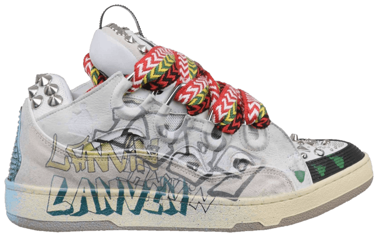 スニーカー LANVIN SNEAKER (FMSKIK00MEFRE22 00) Buy Lanvin Curb Sneakers 'Graffiti' - FM SKRK11 STUD P22