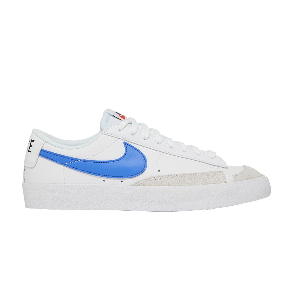 Pre-owned Nike Blazer Low '77 Gs 'white Chlorophyll Medium Blue' | Kid's Size 6.5