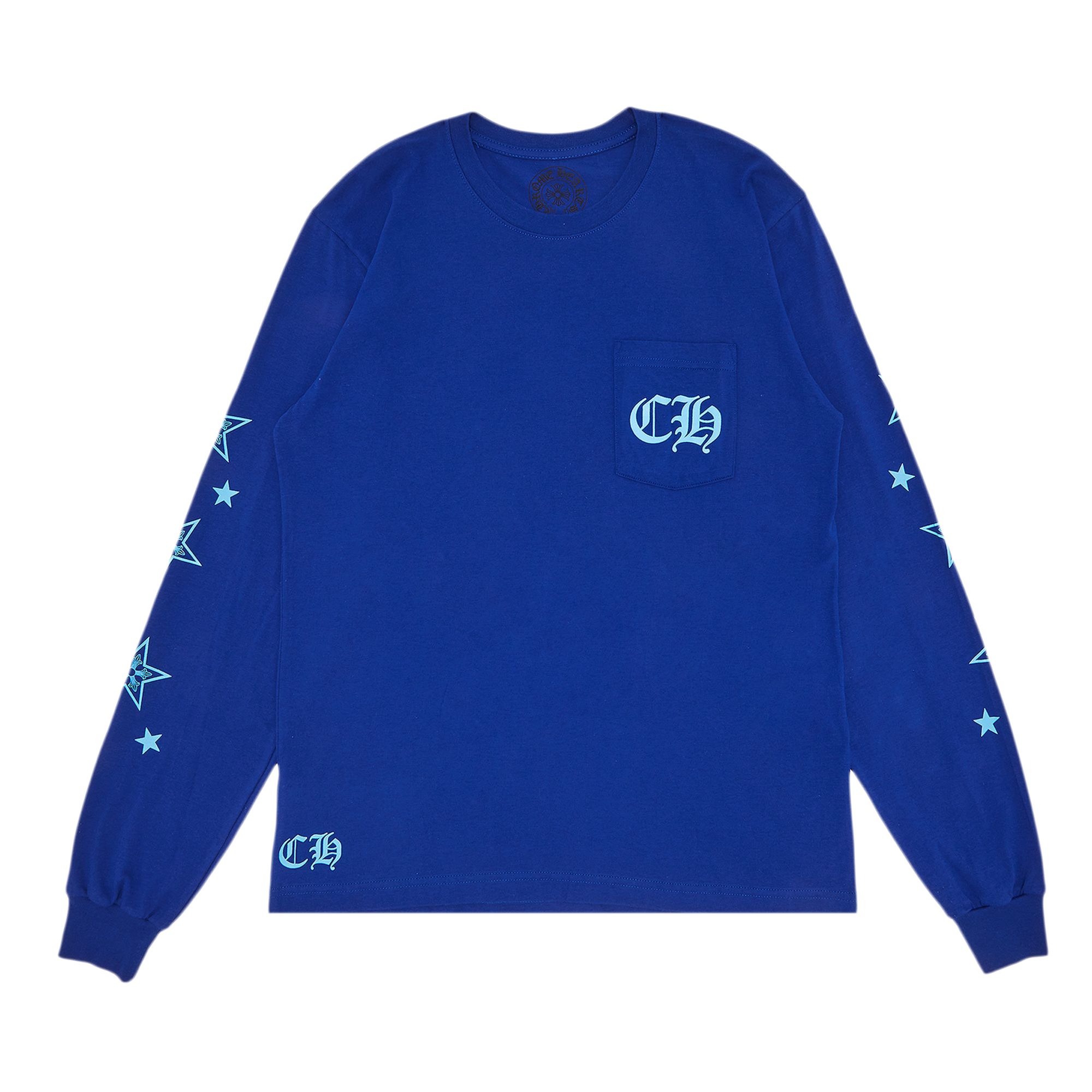 Pre-owned Chrome Hearts Star Long-sleeve Shirt 'blue'