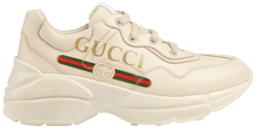 Buy Gucci Rhyton Leather Sneaker Kids 'Logo' 585089 DRW00 9522 GOAT