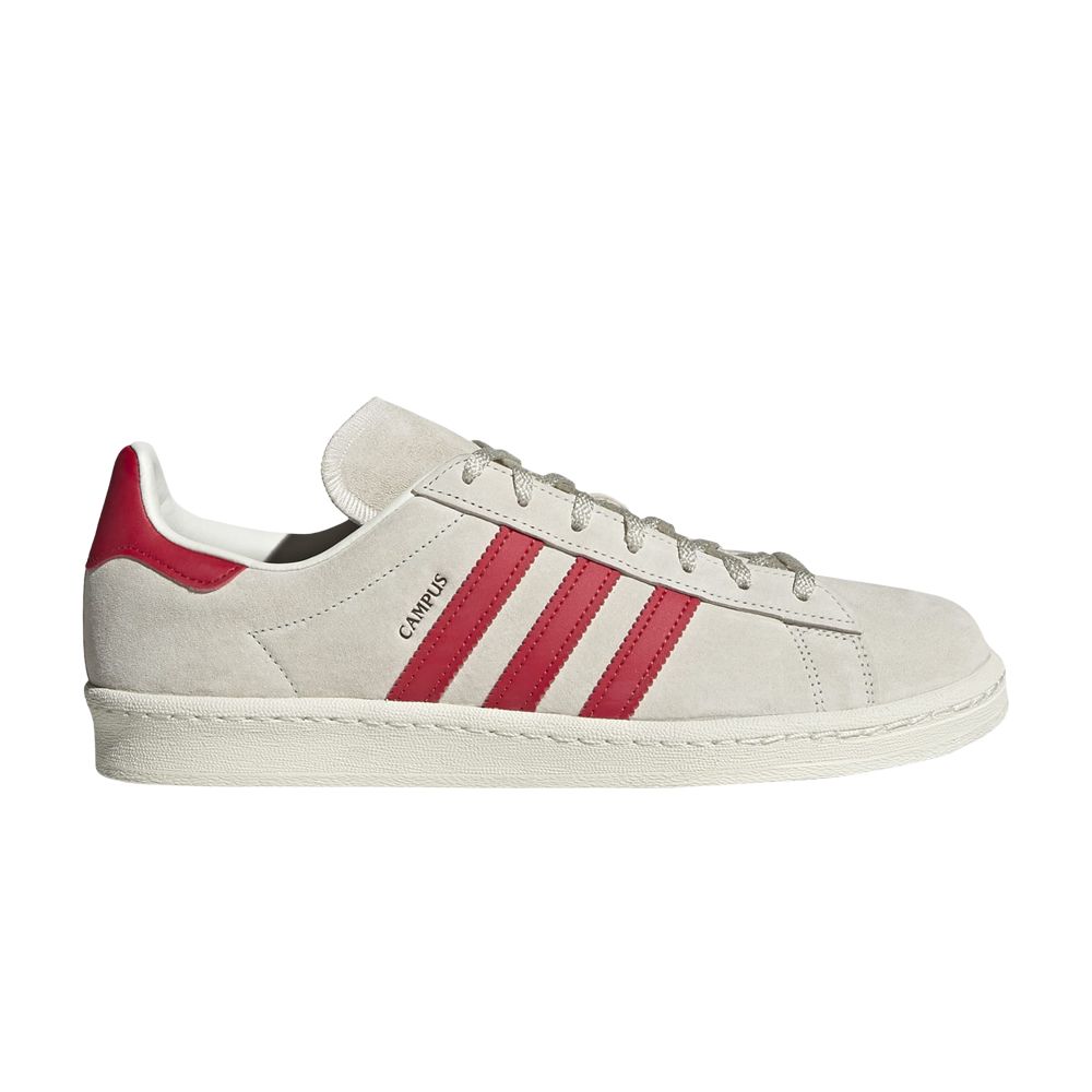 ADIDAS ORIGINALS CAMPUS 80S 'OFF WHITE COLLEGIATE RED'