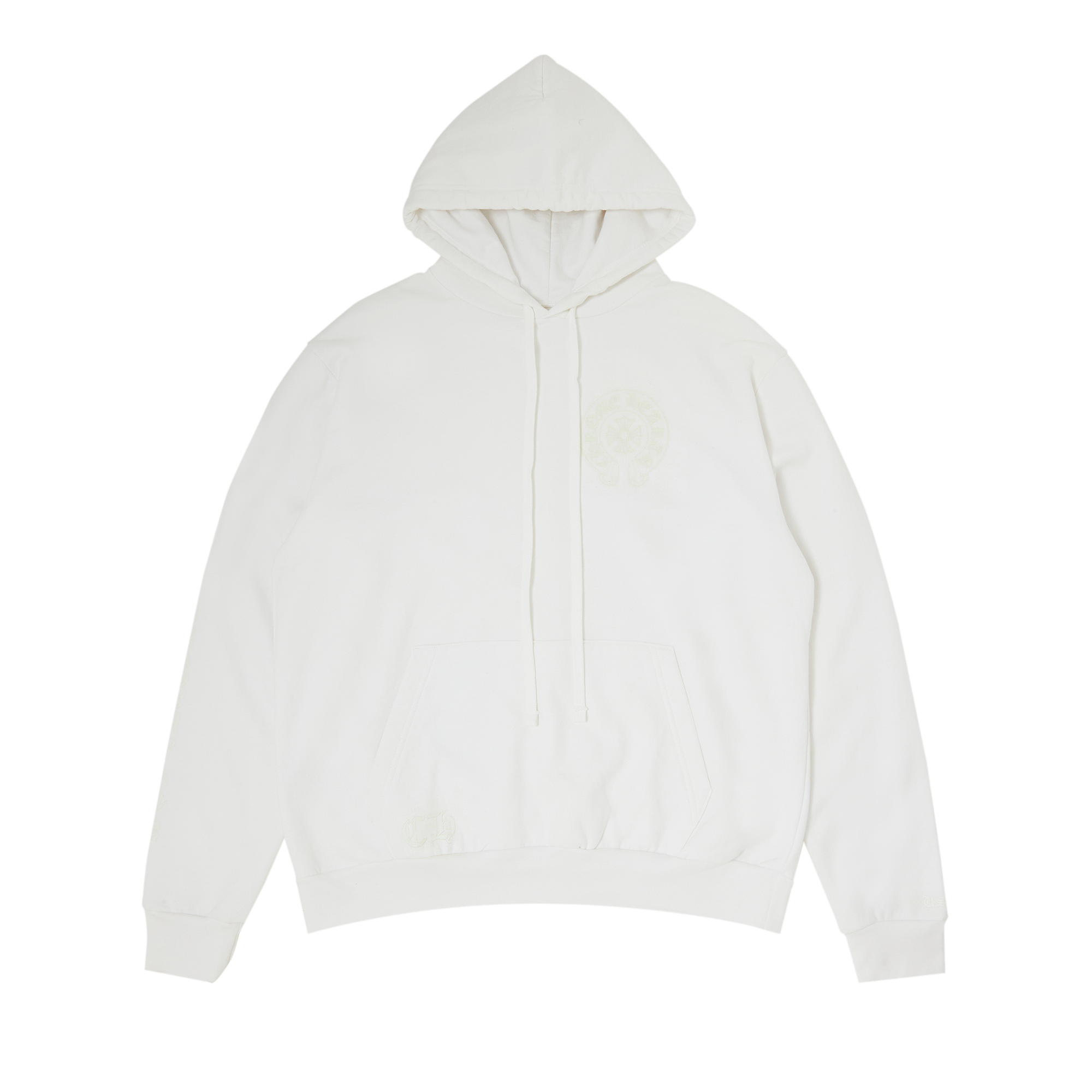 Pre-owned Chrome Hearts Glow In The Dark Hoodie 'white/green'