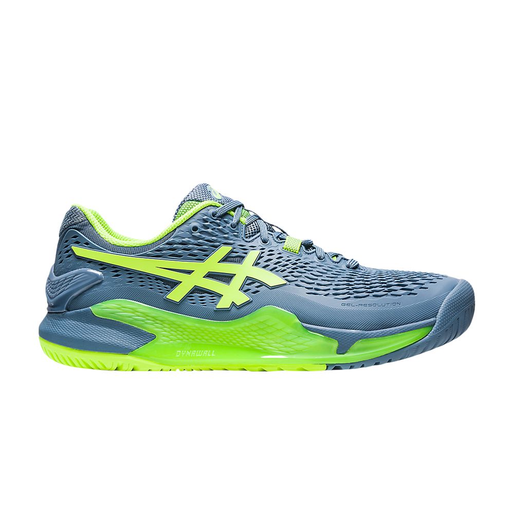 ASICS Gel Resolution 9 Wide 'Steel Blue Hazard Green' | Men's Size 12.5