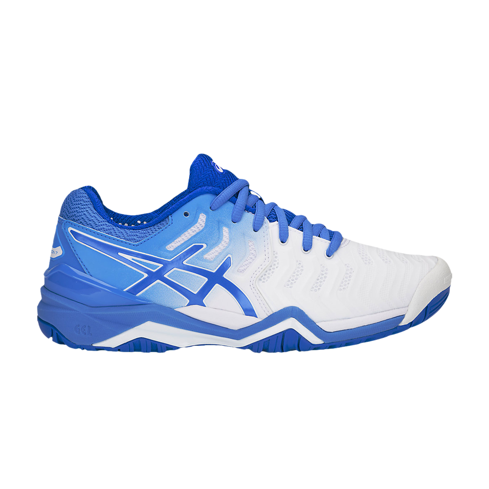 Pre-owned Asics Wmns Gel Resolution 7 'white Blue Coast'