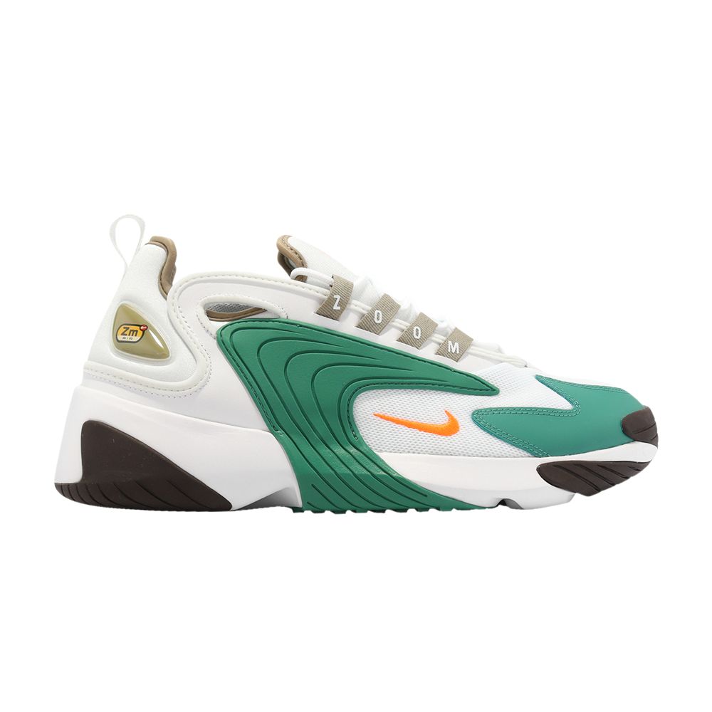 NIKE ZOOM 2K 'WHITE TOTAL ORANGE GREEN'