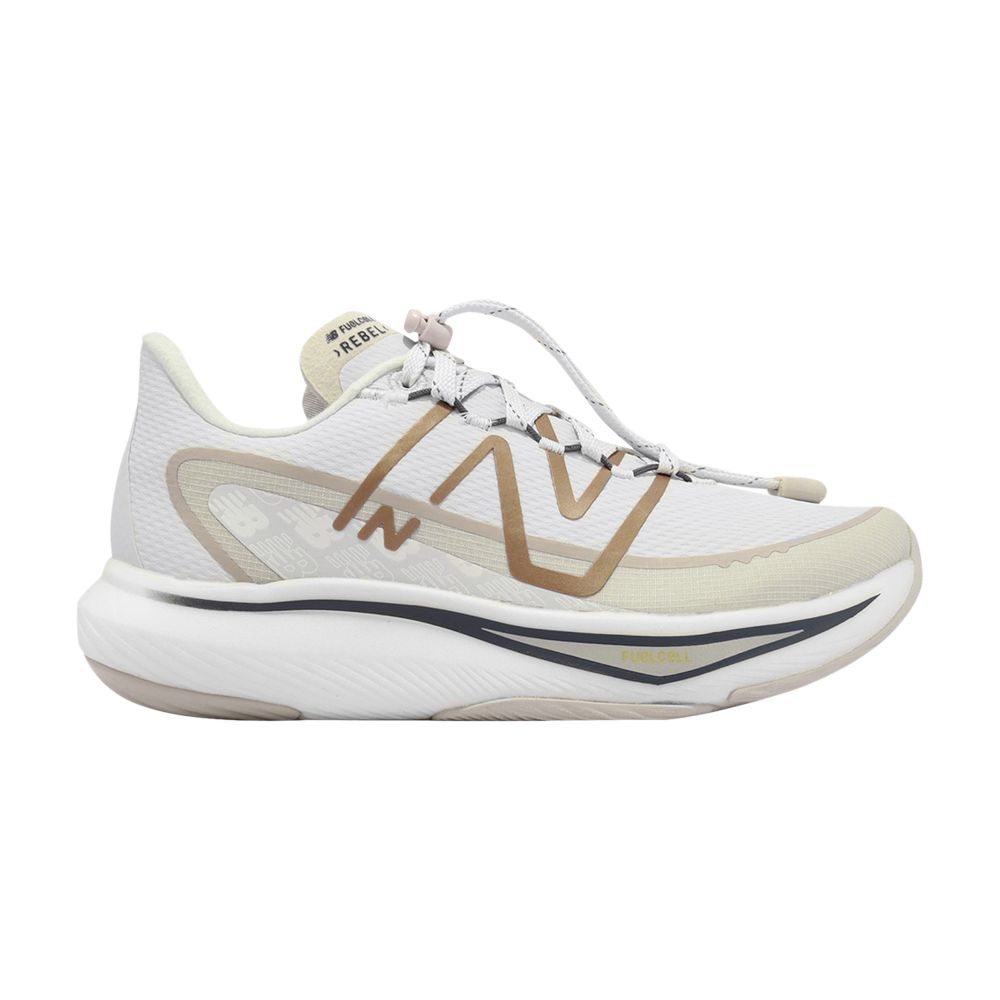 Pre-owned New Balance Wmns Fuelcell Rebel V3 Permafrost Wide 'moonbeam' In Cream