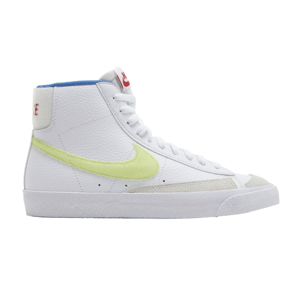 Pre-owned Nike Blazer Mid '77 Gs 'white Lemon Twist Blue' | Kid's Size 3.5