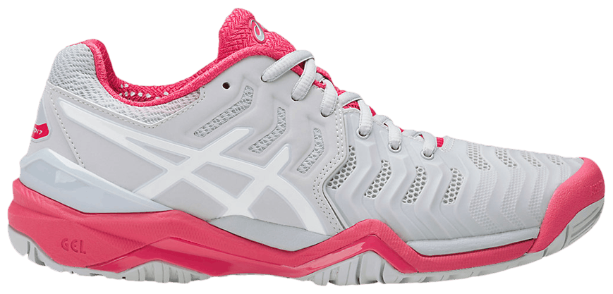 Buy Wmns Gel Resolution 7 'Glacier Grey Rouge Red' E751Y 9601 GOAT