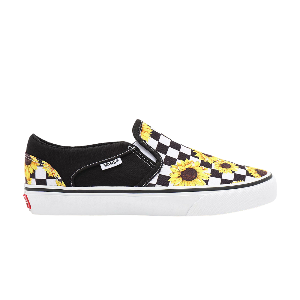 Pre-owned Vans Wmns Asher 'sunflower Checkerboard' In Black