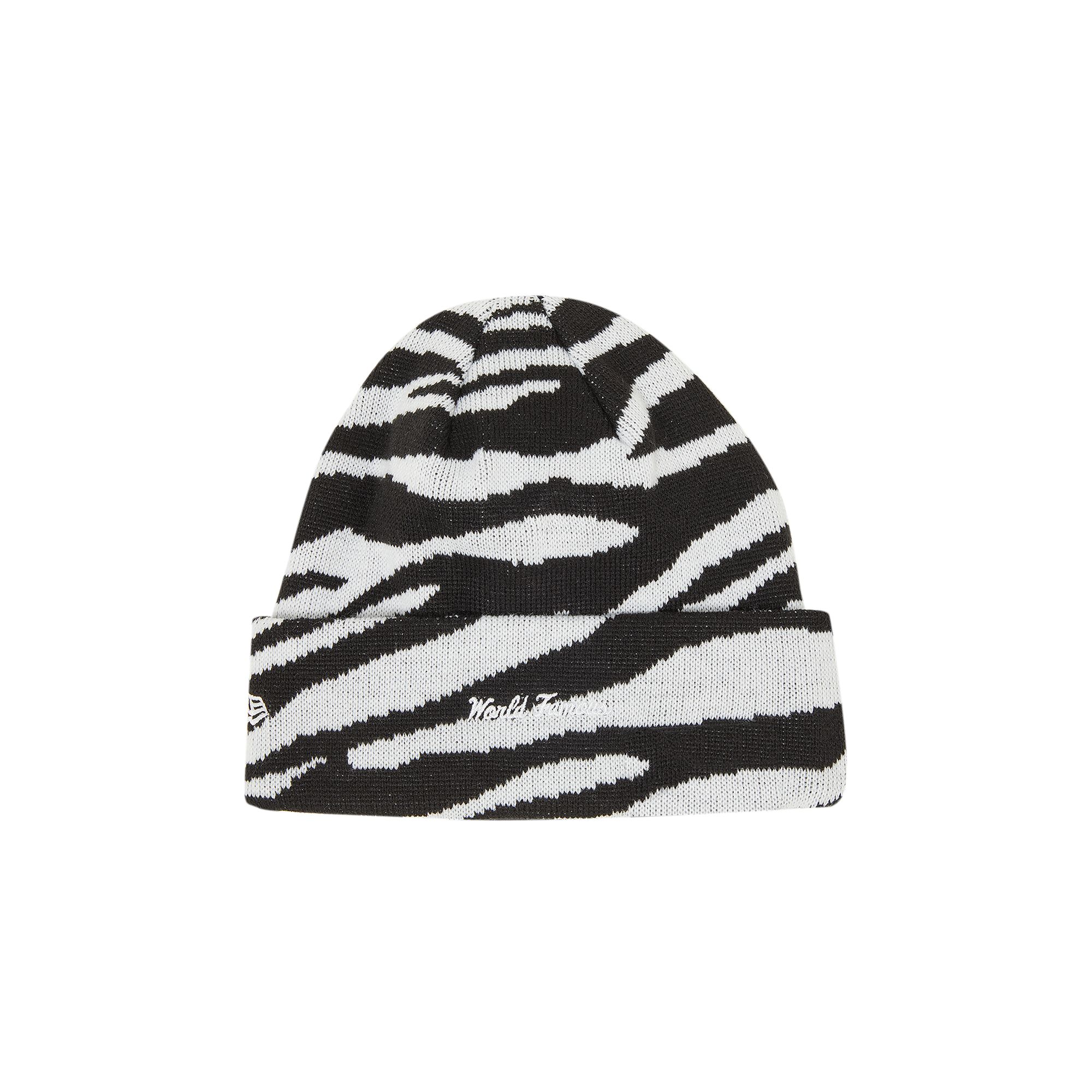 Pre-owned Supreme X New Era Box Logo Beanie 'zebra' In Multi-color