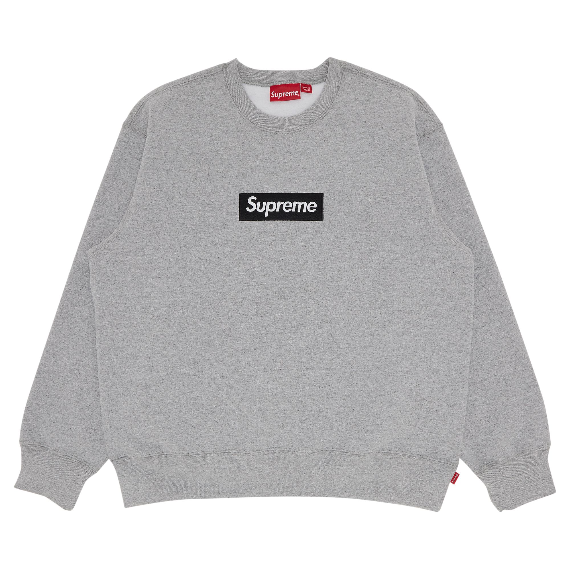 SUPREME SUPREME BOX LOGO CREWNECK 'HEATHER GREY'