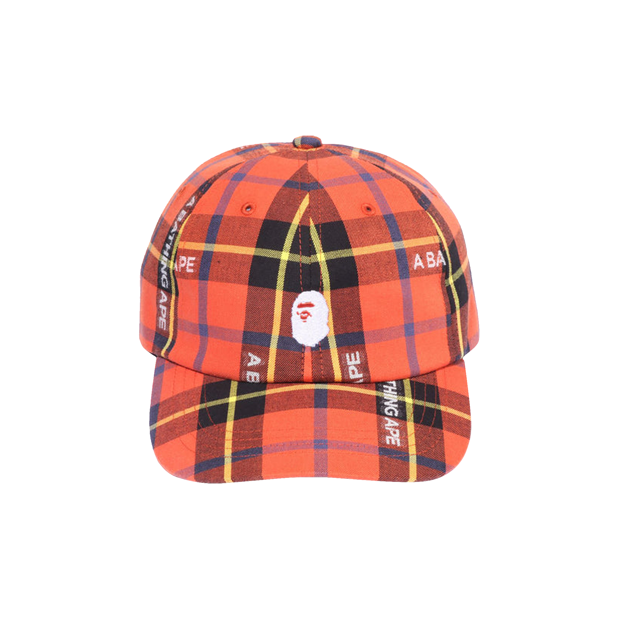 Pre-owned Bape Check Panel Cap 'red'