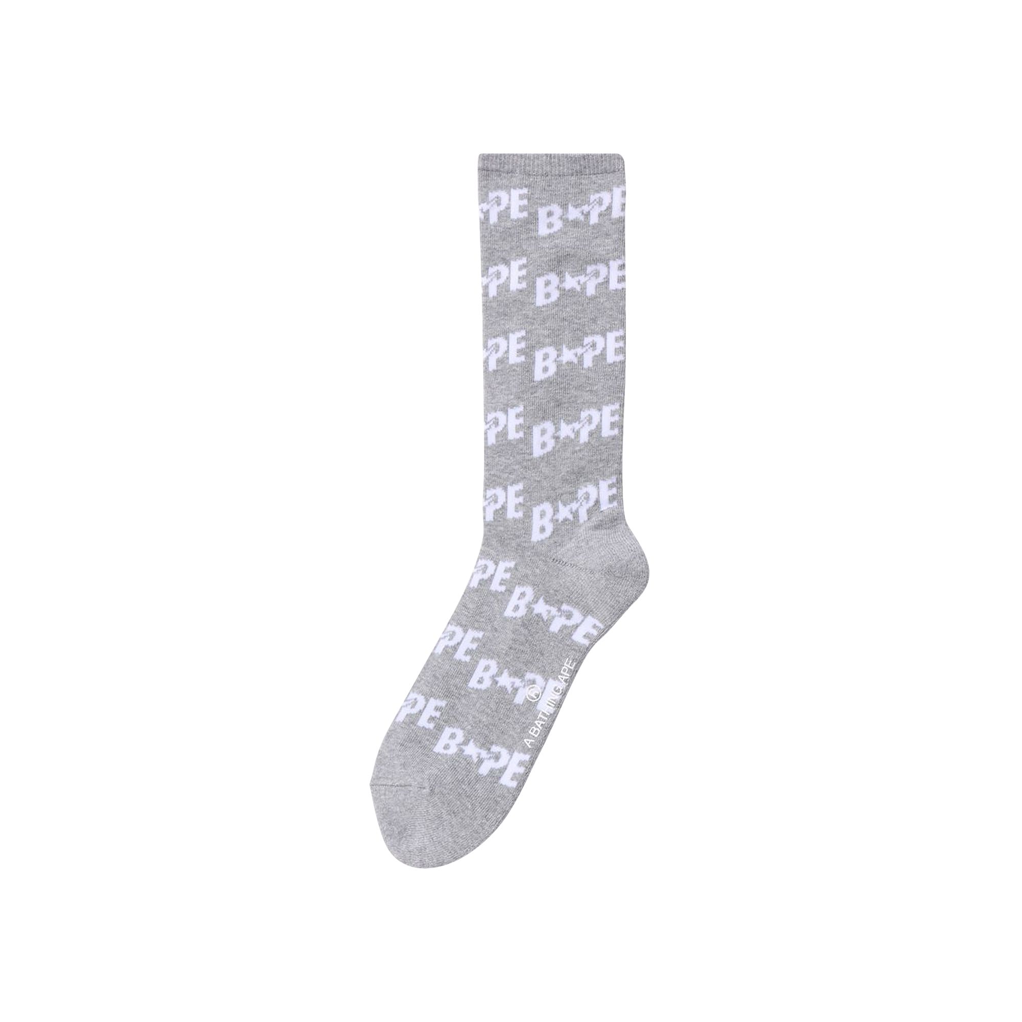 Pre-owned Bape Sta Socks 'grey'