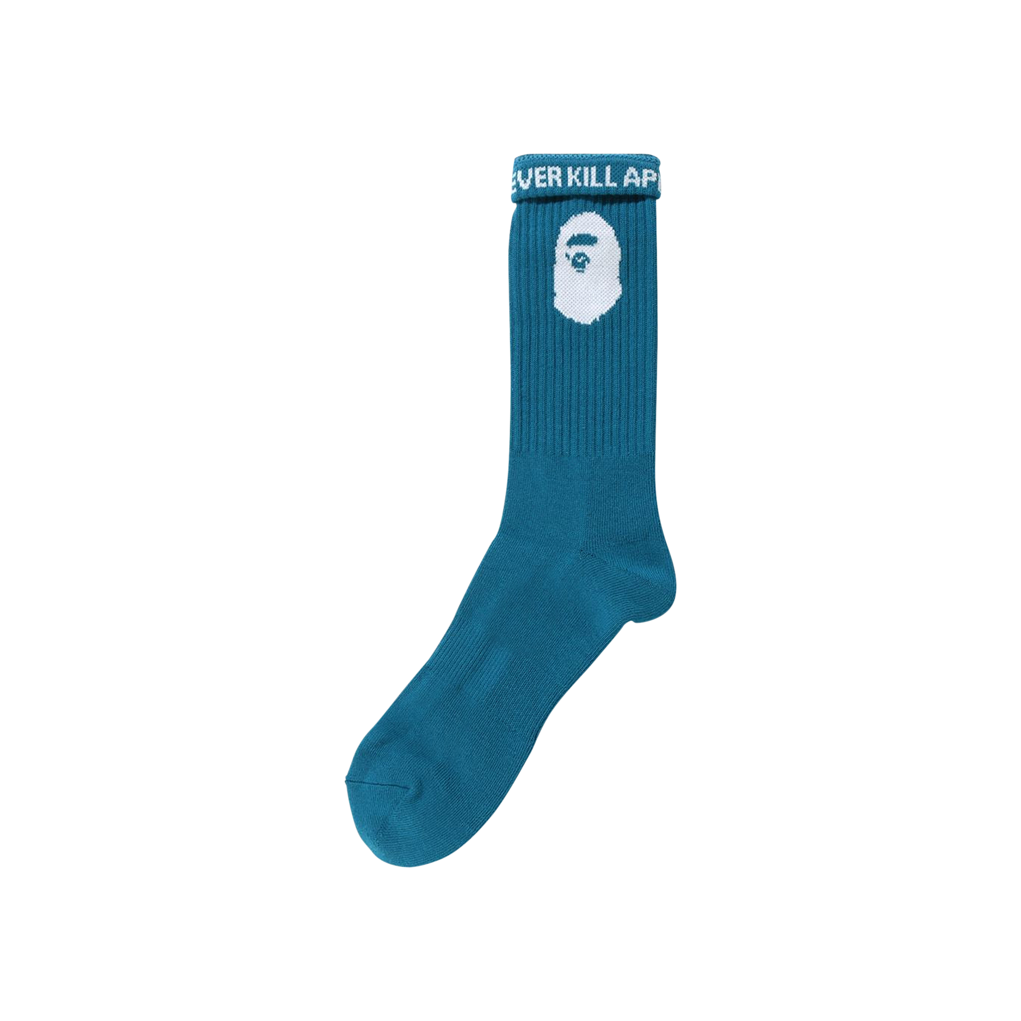 Pre-owned Bape Ape Head Socks 'blue'