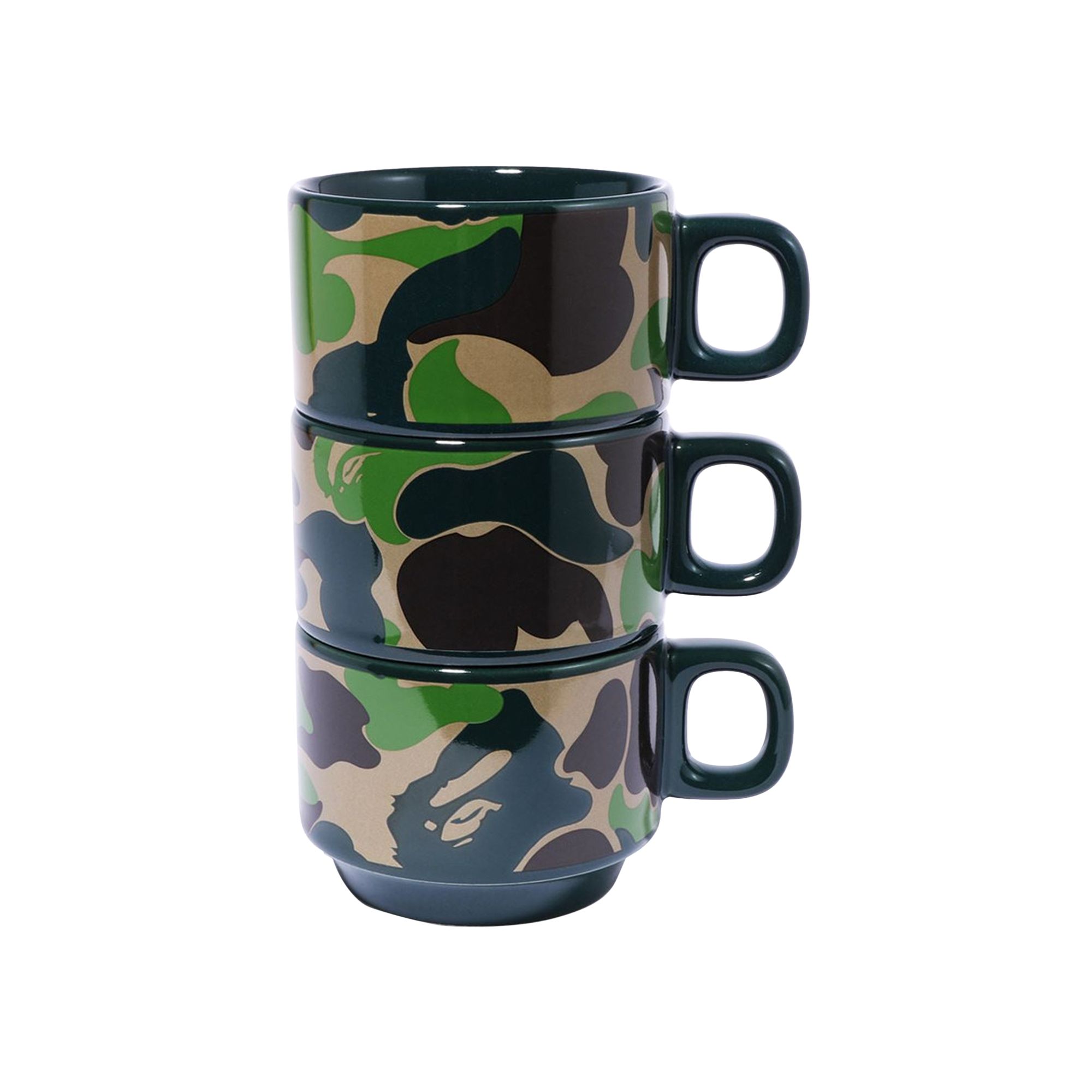BAPE ABC Camo Stacking Mugs 'Green' | Men's Size Onesize
