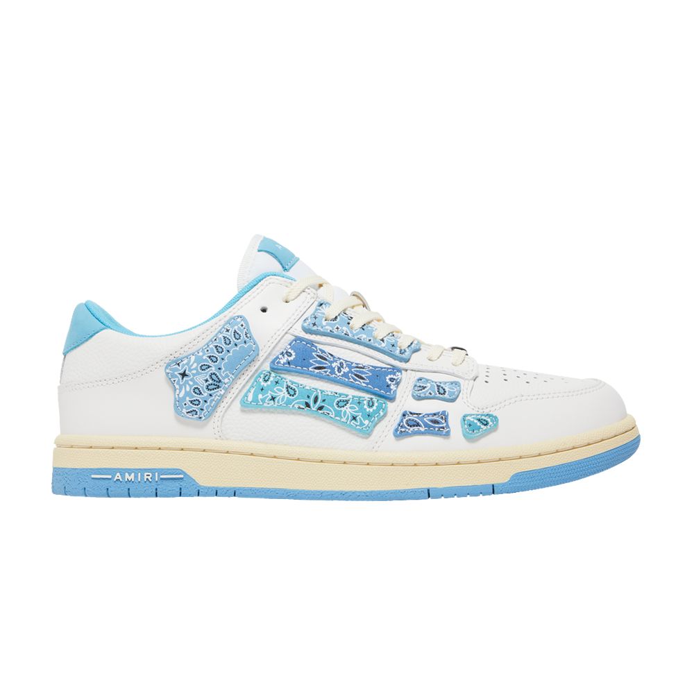 Pre-owned Amiri Skel Top Low 'bandana - White Blue' | Men's Size 44