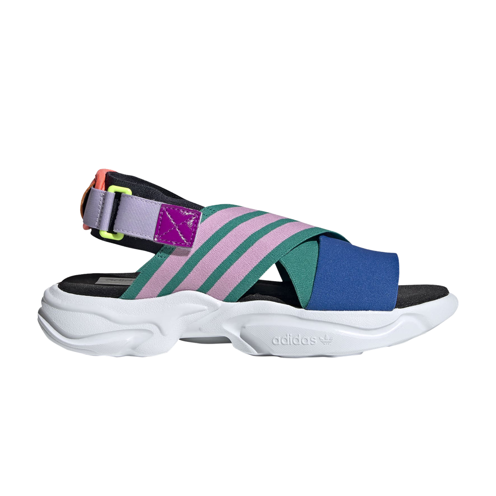 Pre-owned Adidas Originals Wmns Magmur Sandal 'glory Green Pink Blue' In Multi-color