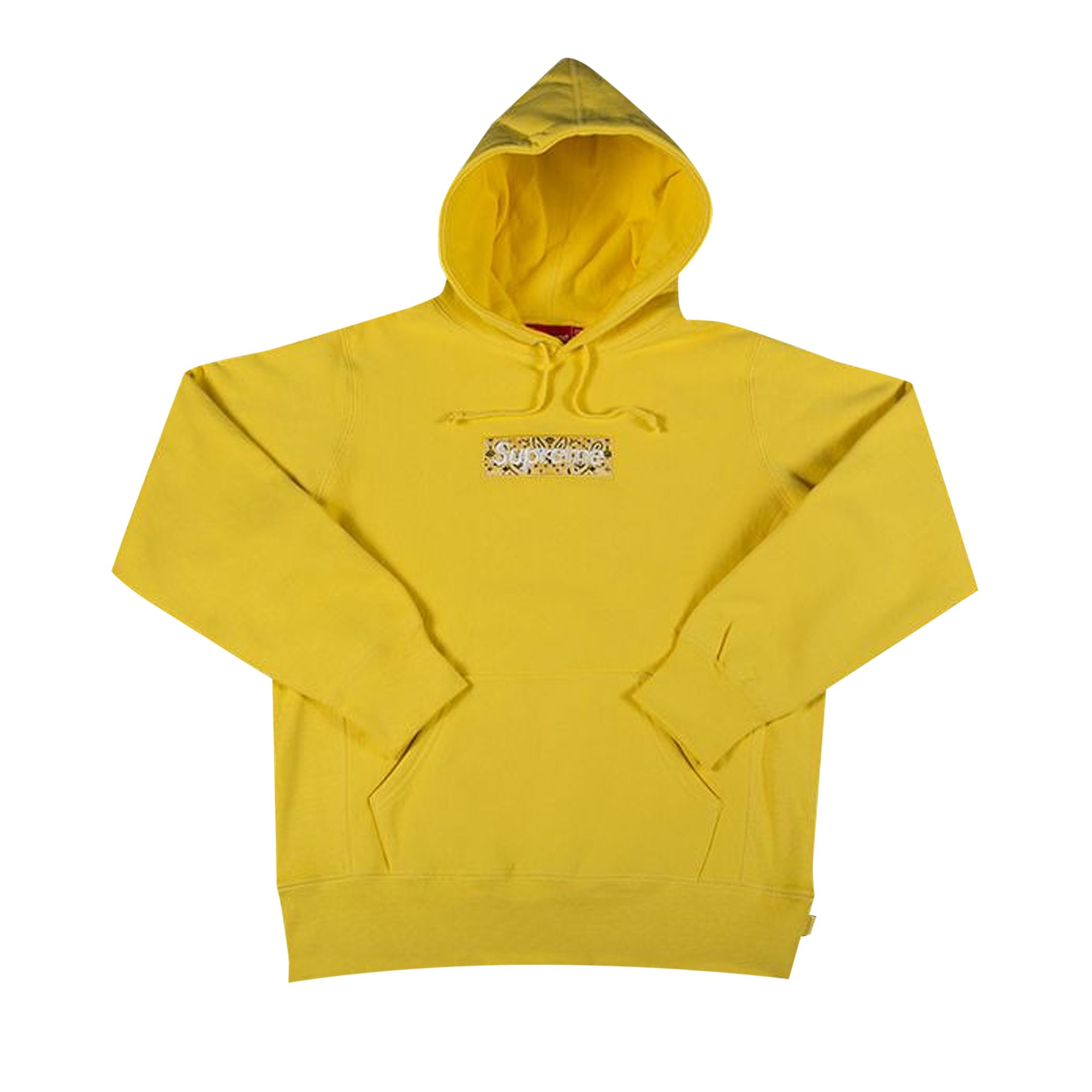 Supreme Bandana Box Logo Hooded Sweatshirt 'Yellow' | Men's Size XL