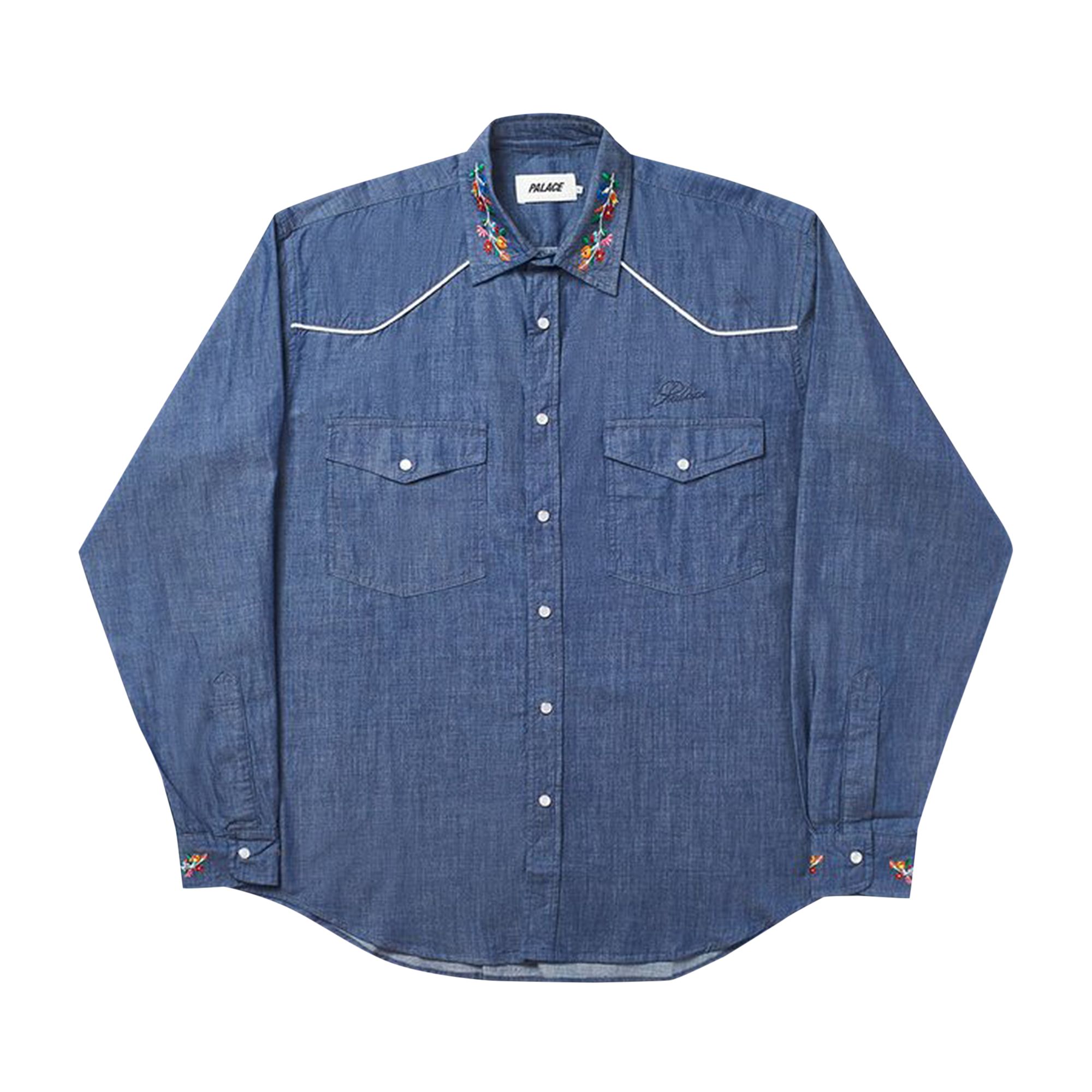 Palace Ye-Ha(m) Shirt 'Indigo' | Blue | Men's Size XL