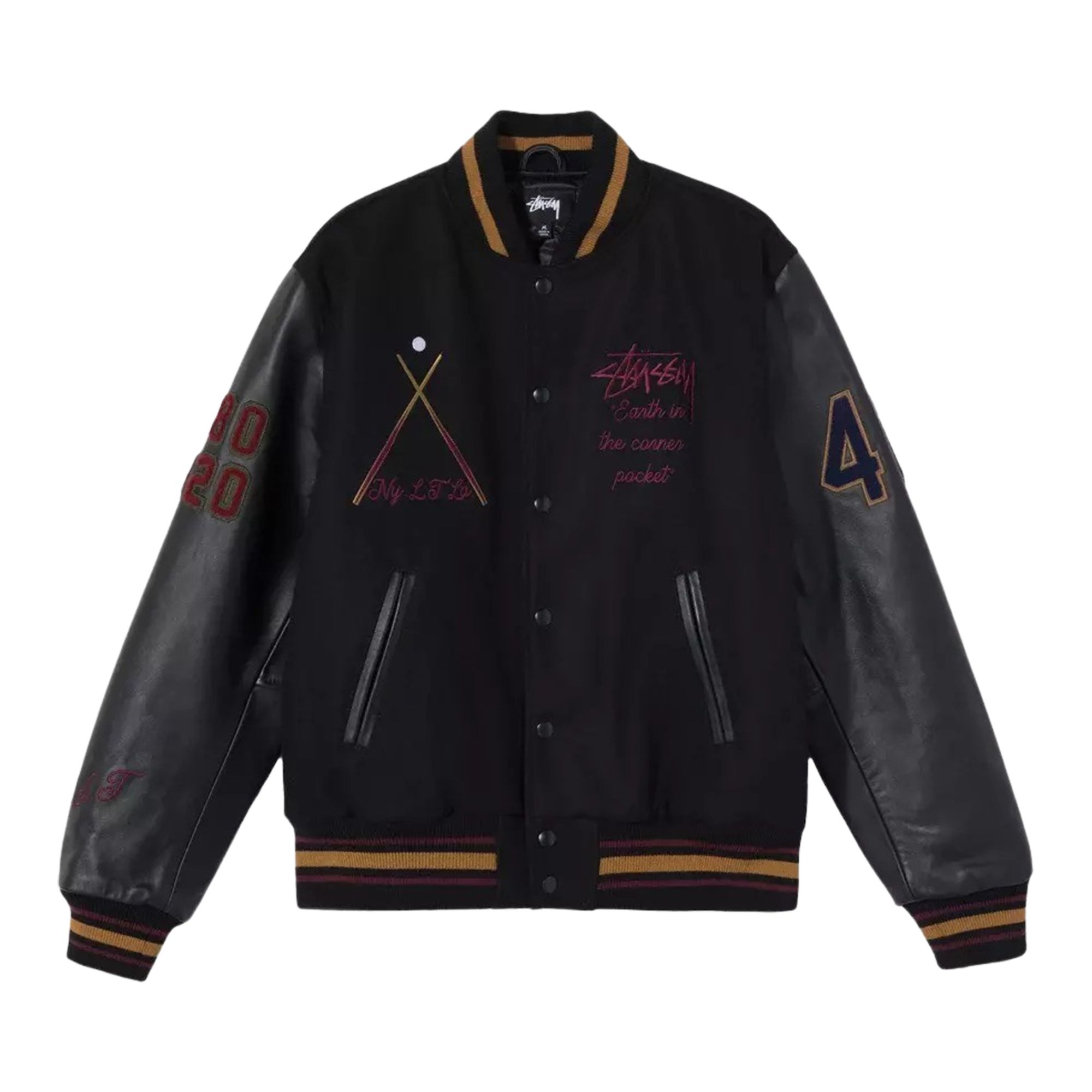 Stussy 40th Anniversary Varsity Jacket 'Black' | Men's Size L