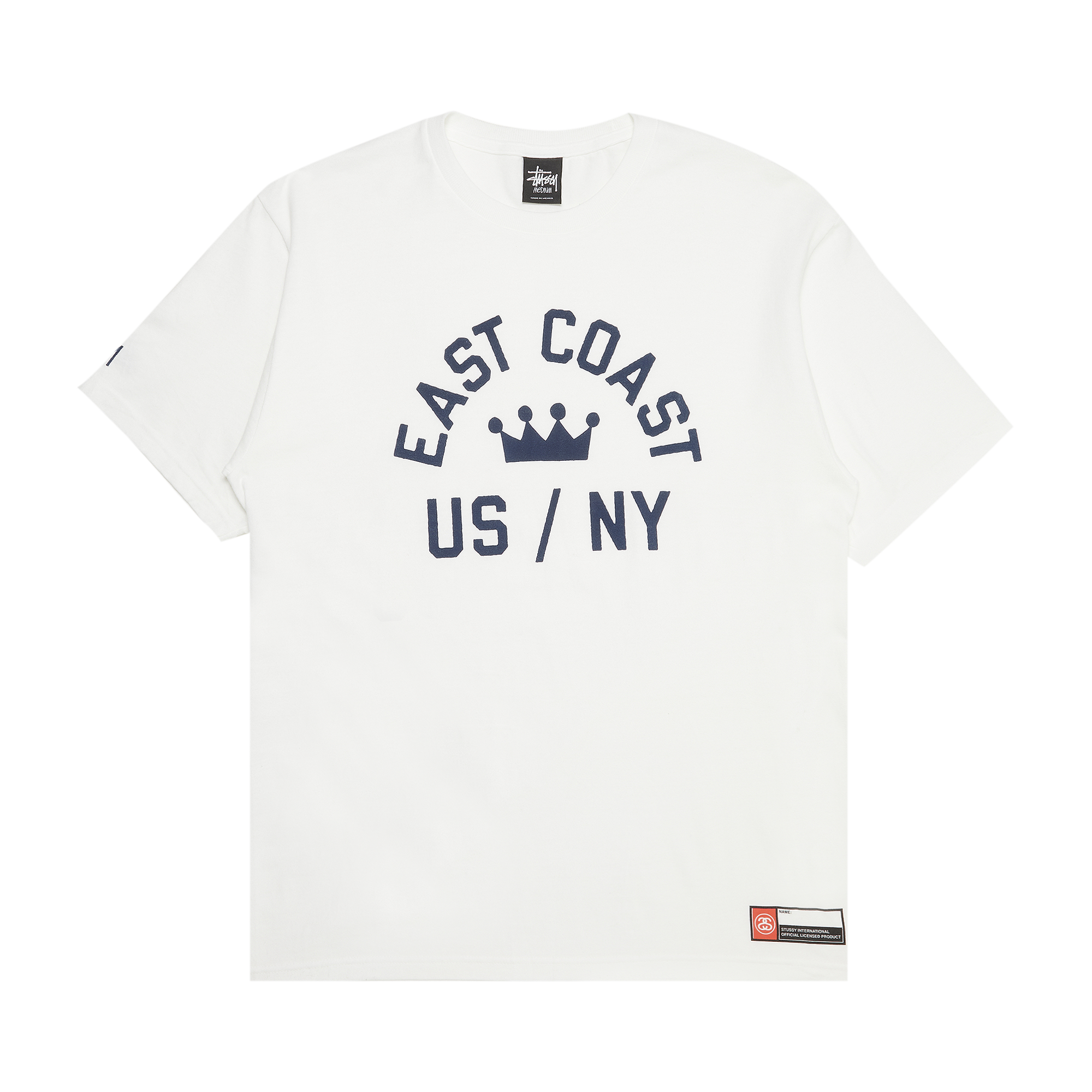 Pre-owned Stussy East Coast Crown Us/ny Tee 'white'