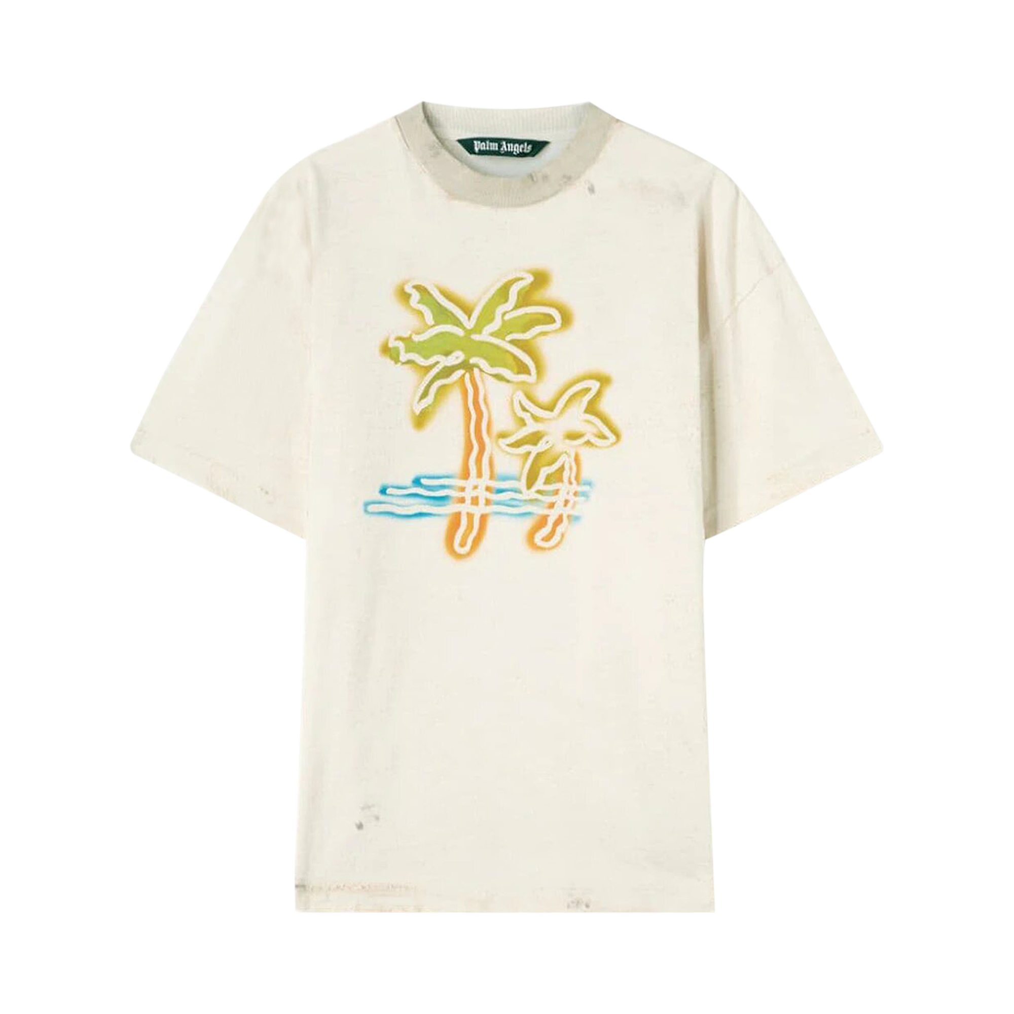 Pre-owned Palm Angels Palm Neon Tee 'off White/multicolor'