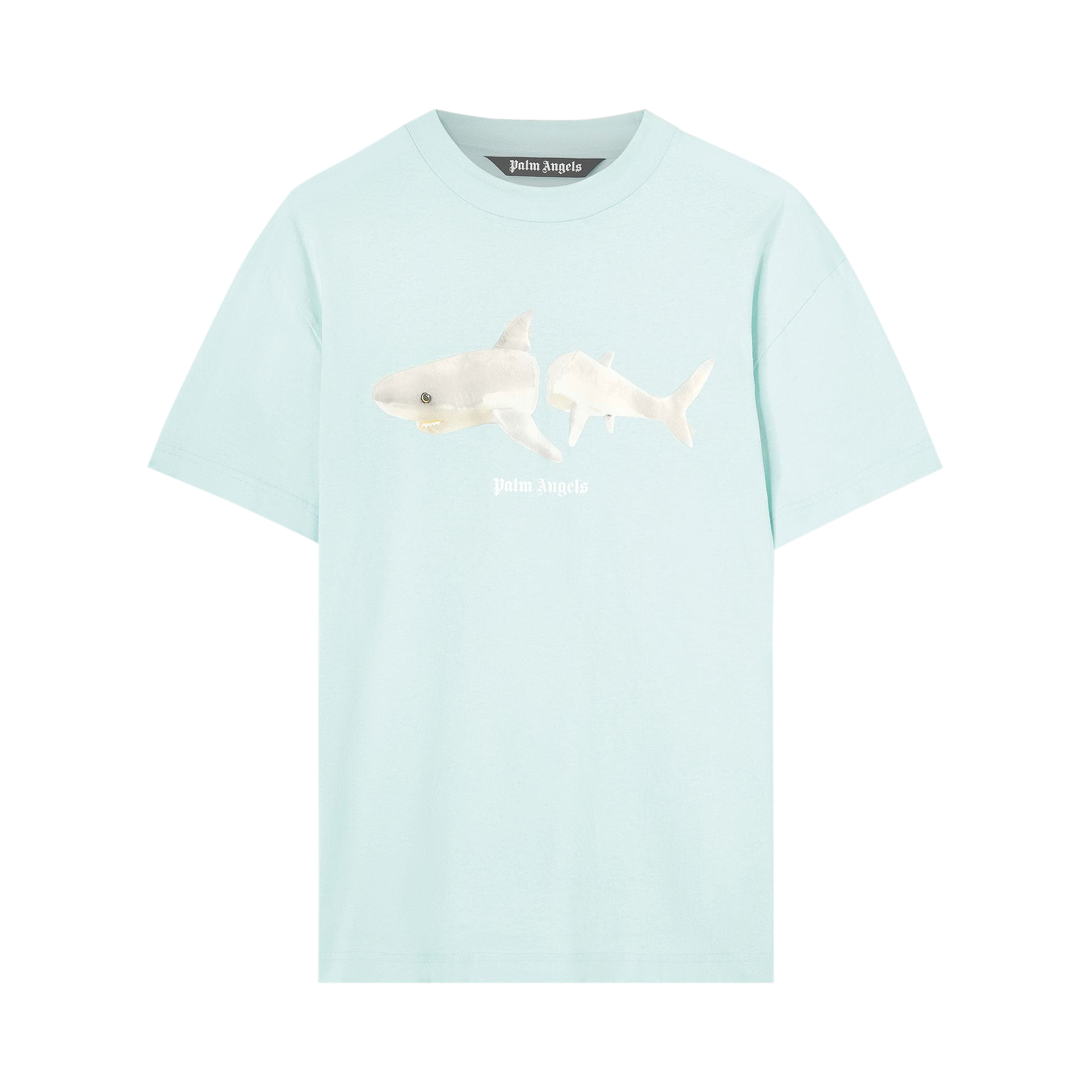 Pre-owned Palm Angels Shark Classic Tee 'light Blue/white'