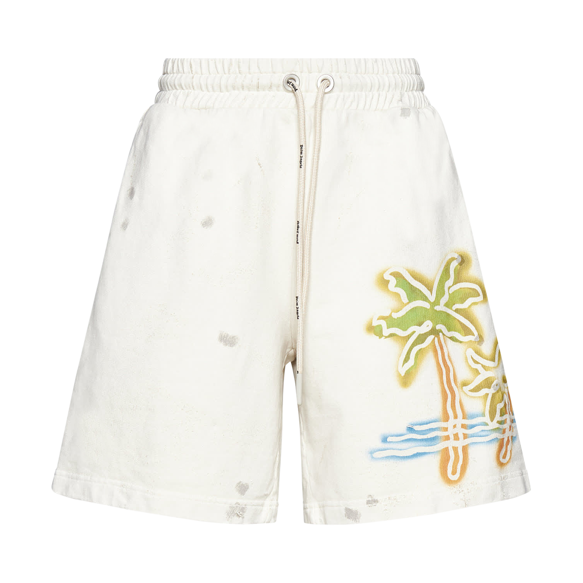 Pre-owned Palm Angels Palm Neon Sweatshorts 'off White/multicolor'