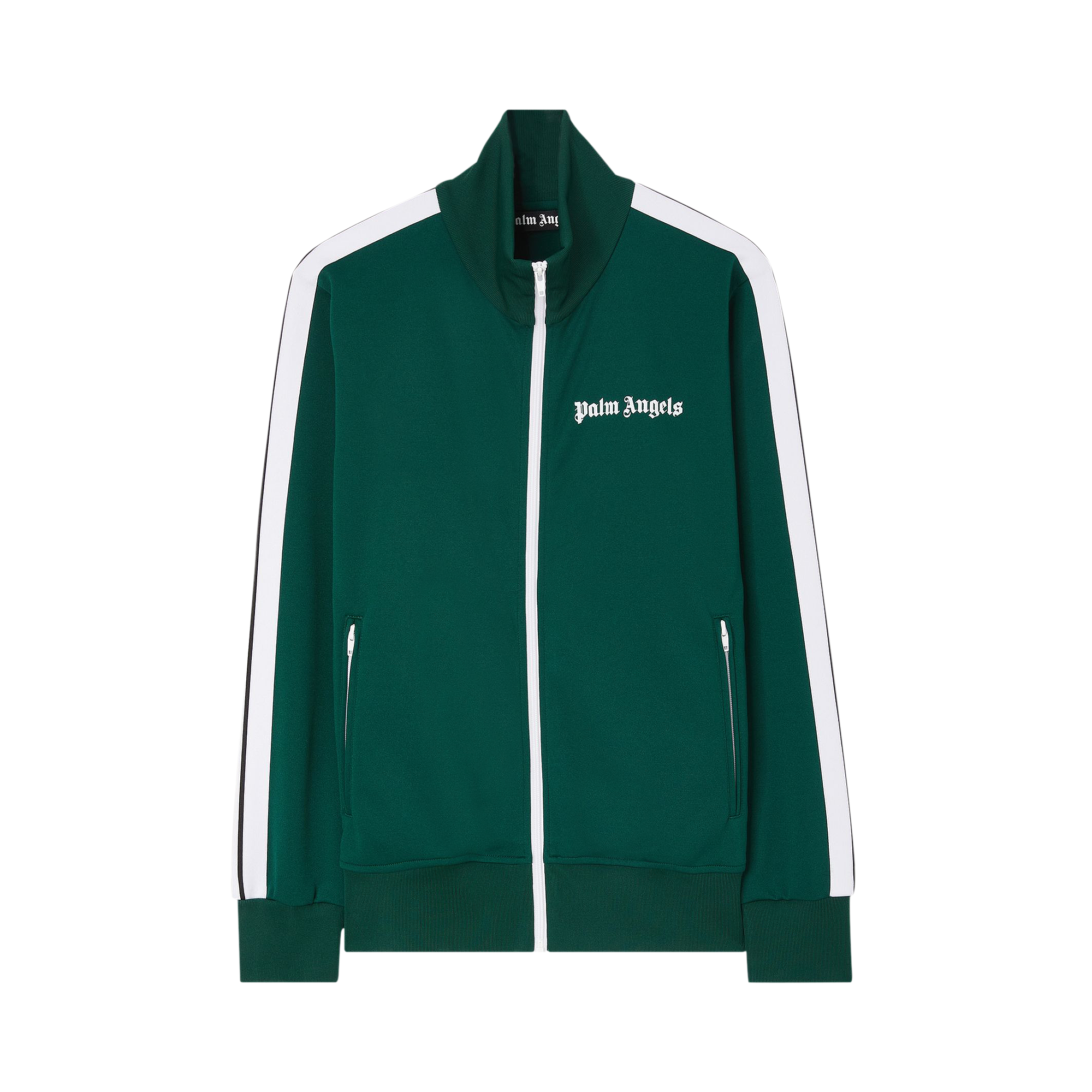 Pre-owned Palm Angels Classic Track Jacket 'green/white'