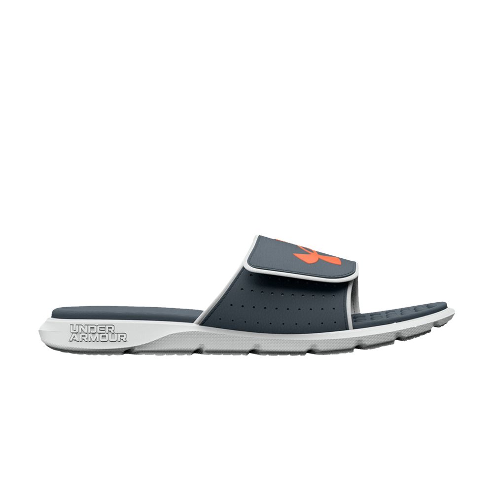 Pre-owned Under Armour Ignite 7 Slide Gs 'gravel Orange' | Grey | Kid's Size 4